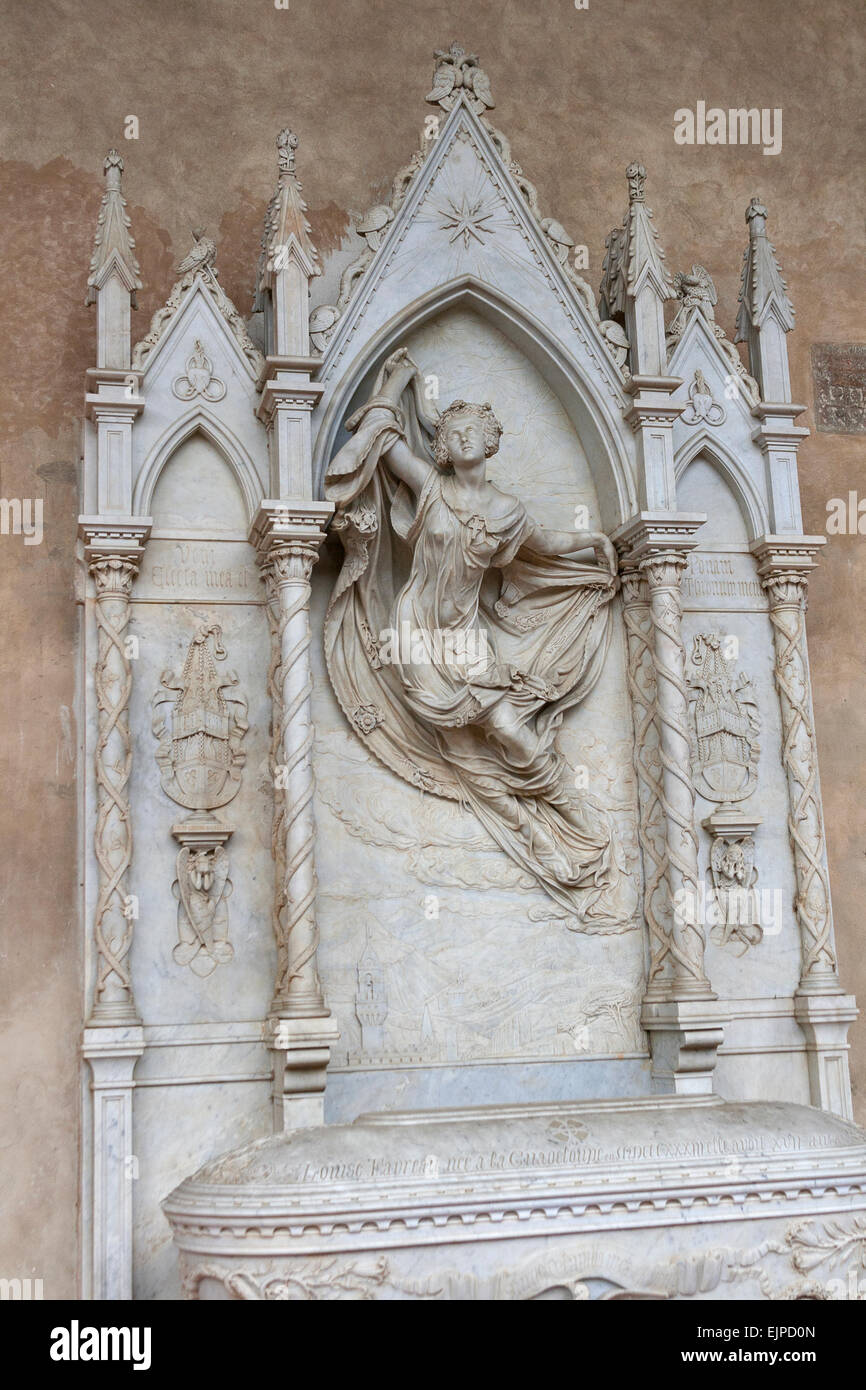 Tomb of unrecognized person in Basilica Santa Croce in Florence, Italy. Stock Photo