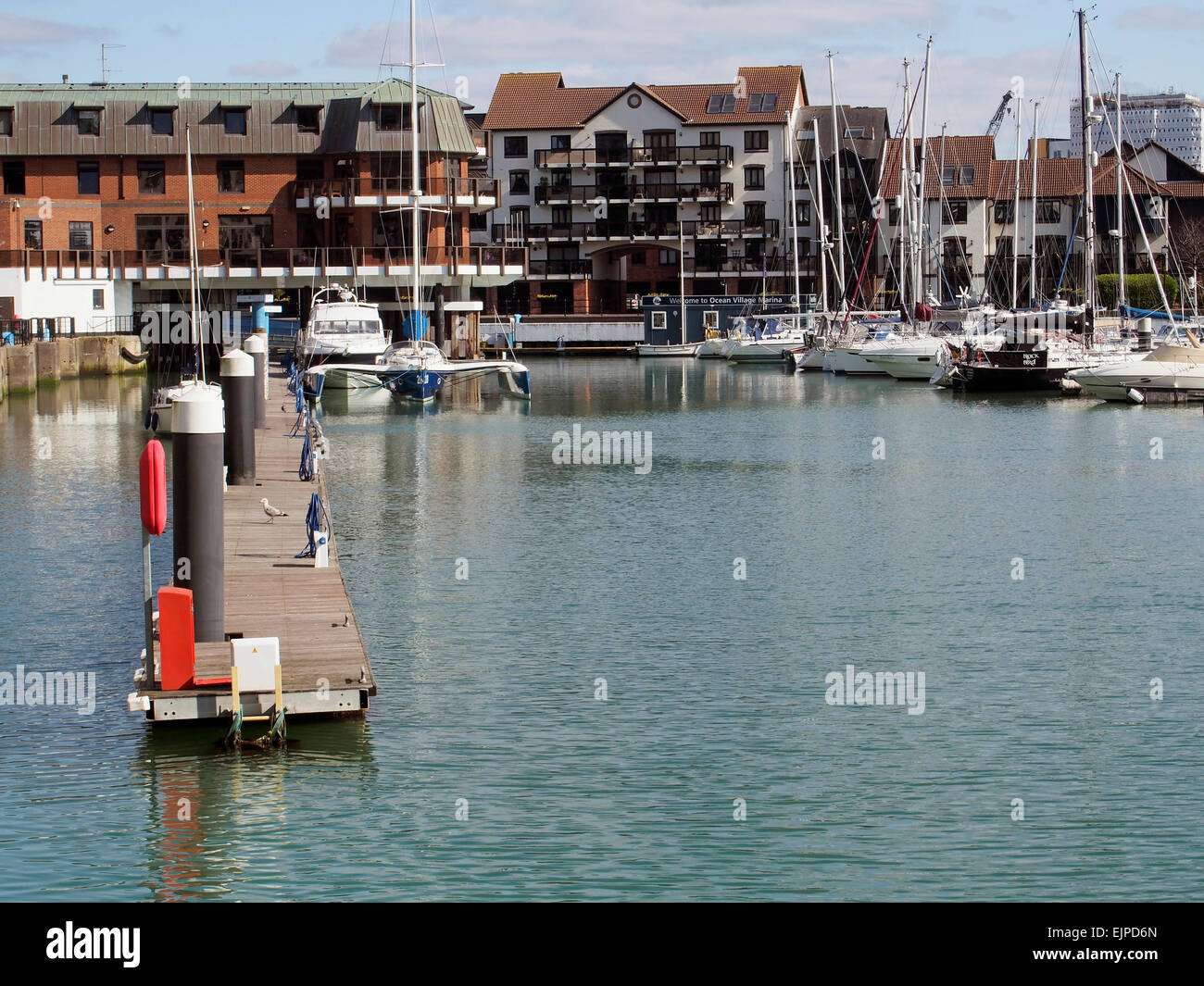 The marina at Ocean Village in Southampton, Hampshire with expensive