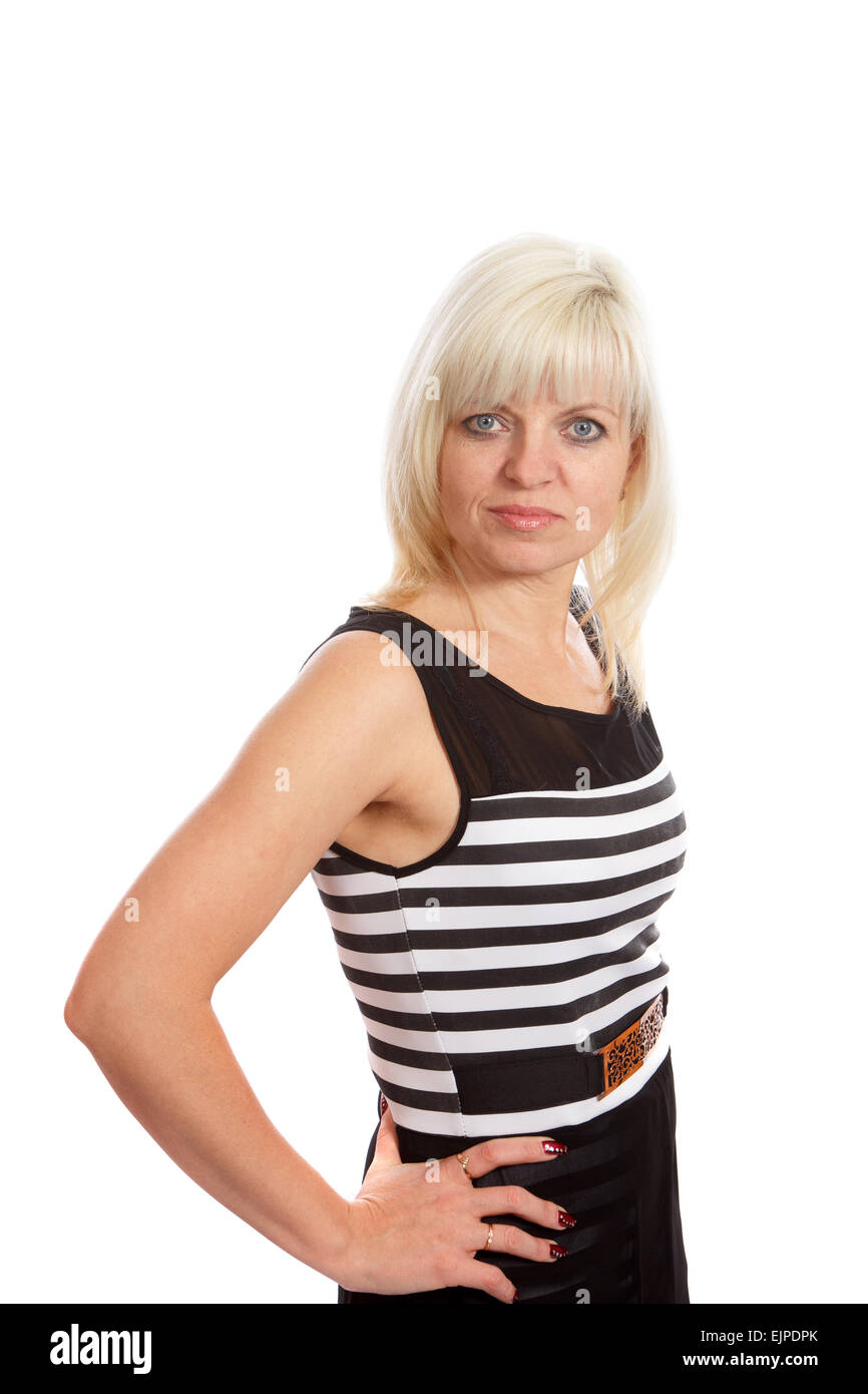 Woman black and white dress hi-res stock photography and images - Alamy
