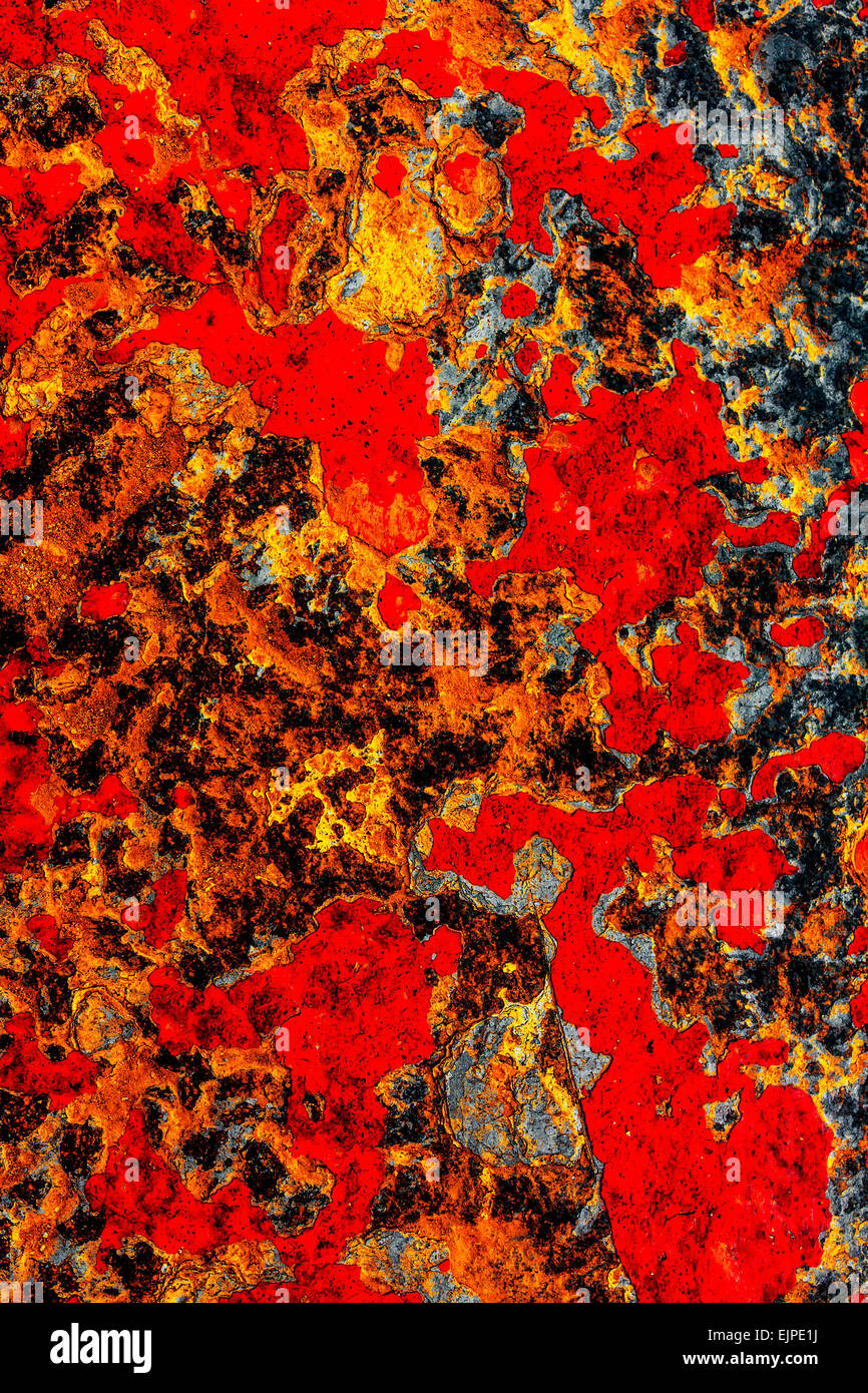Old and damaged yellow and red wall hi-res stock photography and images ...