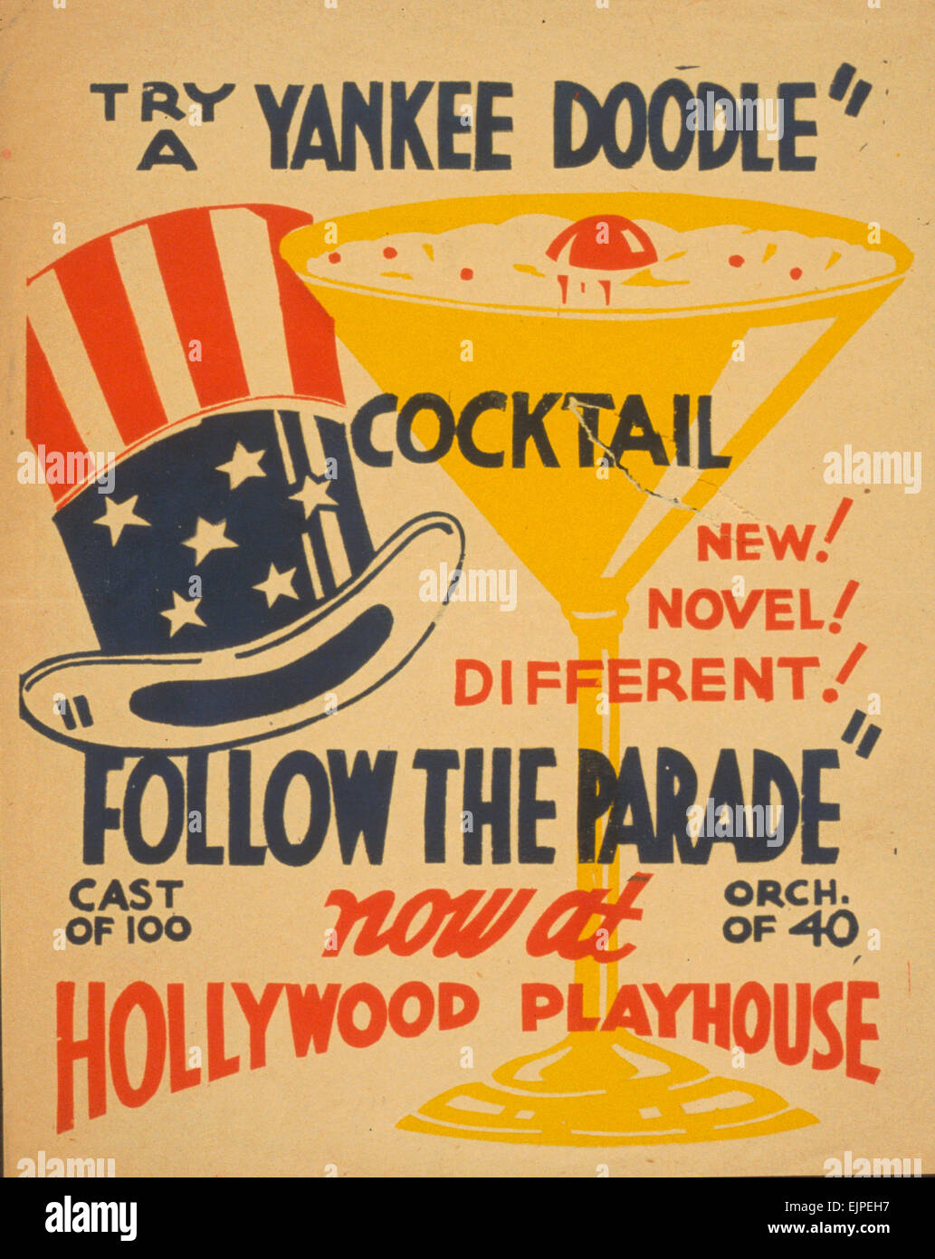 Theater posters by the Work Projects Administration (WPA) produced between 1936 and 1943.  (Library of Congress) Stock Photo