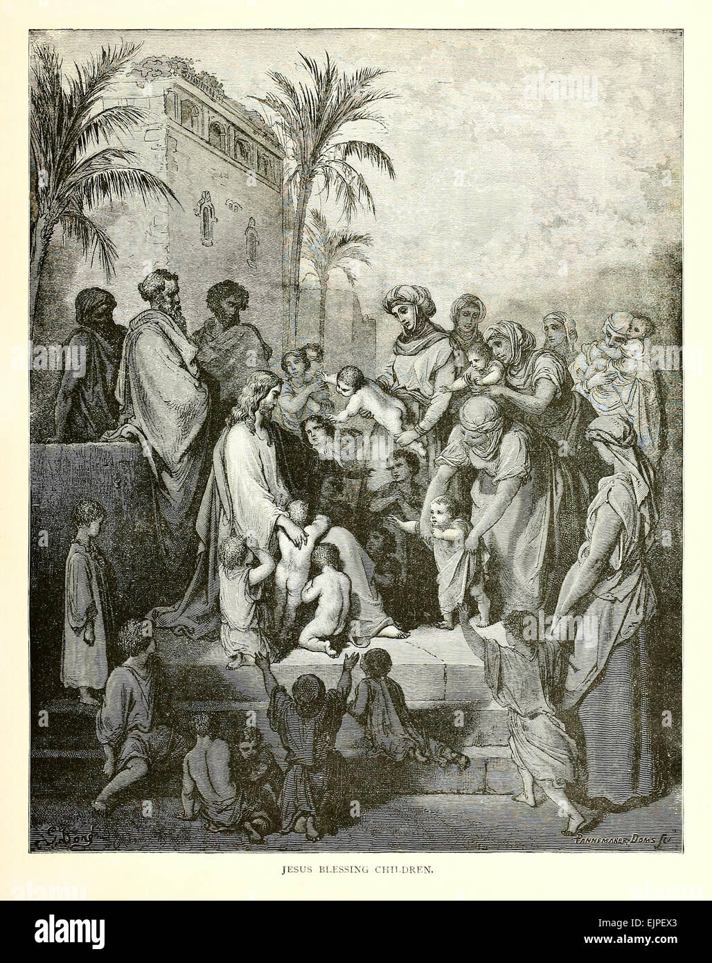 Illustration by Paul Gustave Doré (1832-1883) from 1880 edition of the Bible. See description for more information. Stock Photo