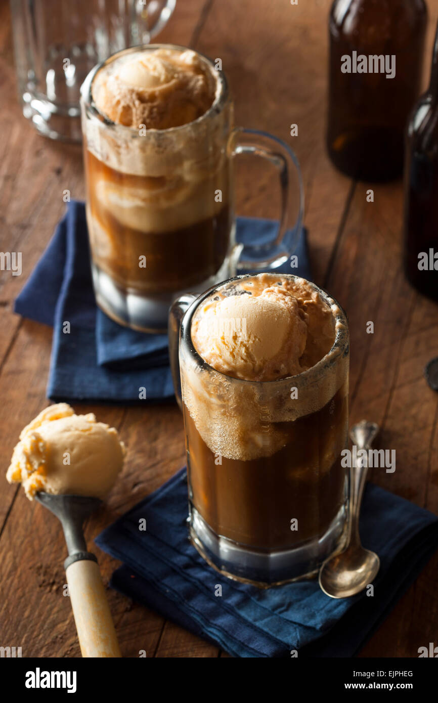 Refreshing Root Beer Float with Vanilla Ice Cream Stock Photo Alamy