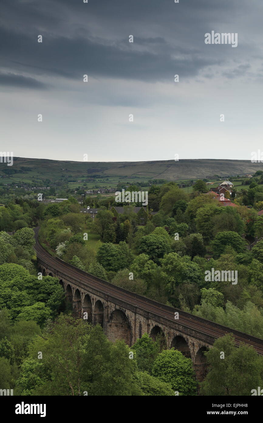 Viaduct at Brownhill, Dobcross, Oldham, Lancashire, England, UK Stock Photo