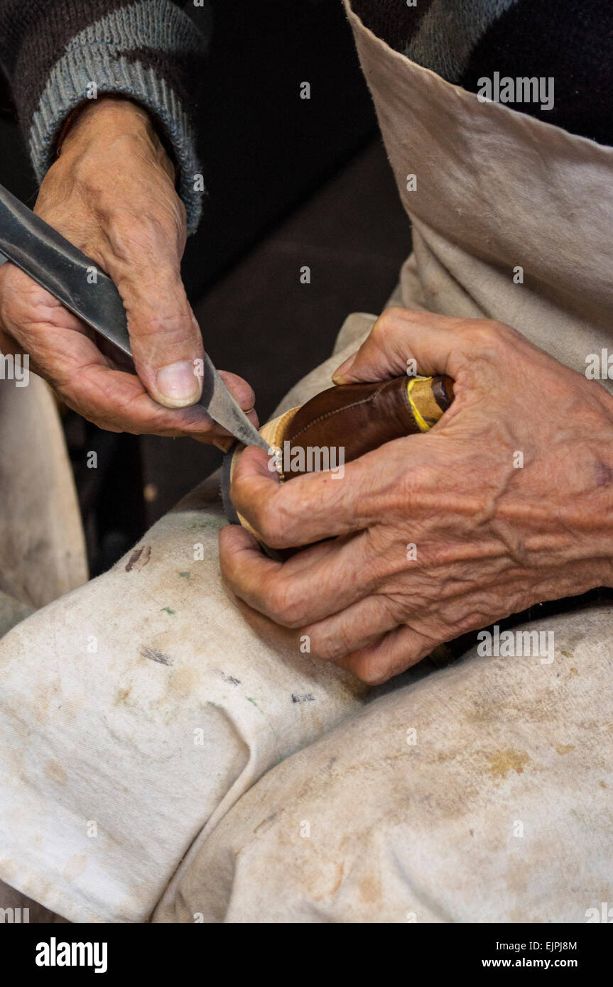 Shoemaker, craftsman Stock Photo