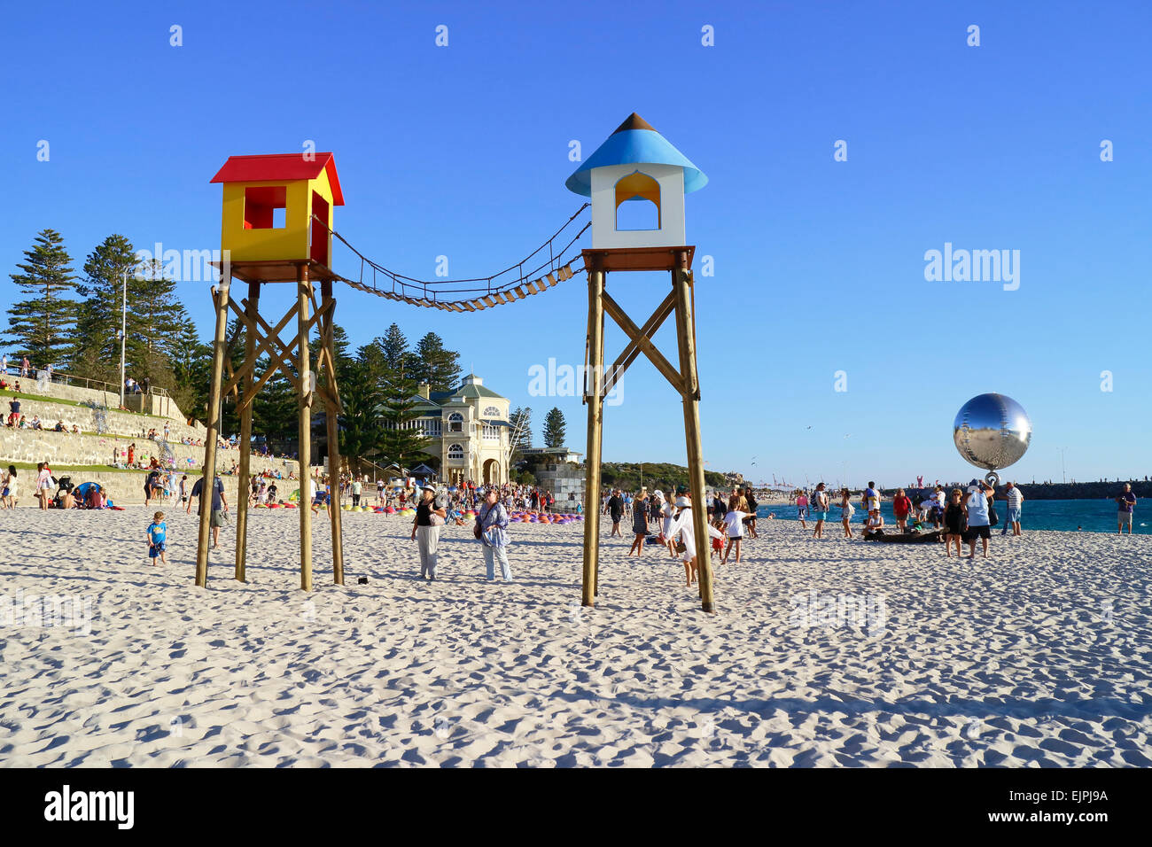 Artwork on display at the 2015 Sculpture By the Sea event. Cottesloe Beach, Perth. Western Australia. Stock Photo