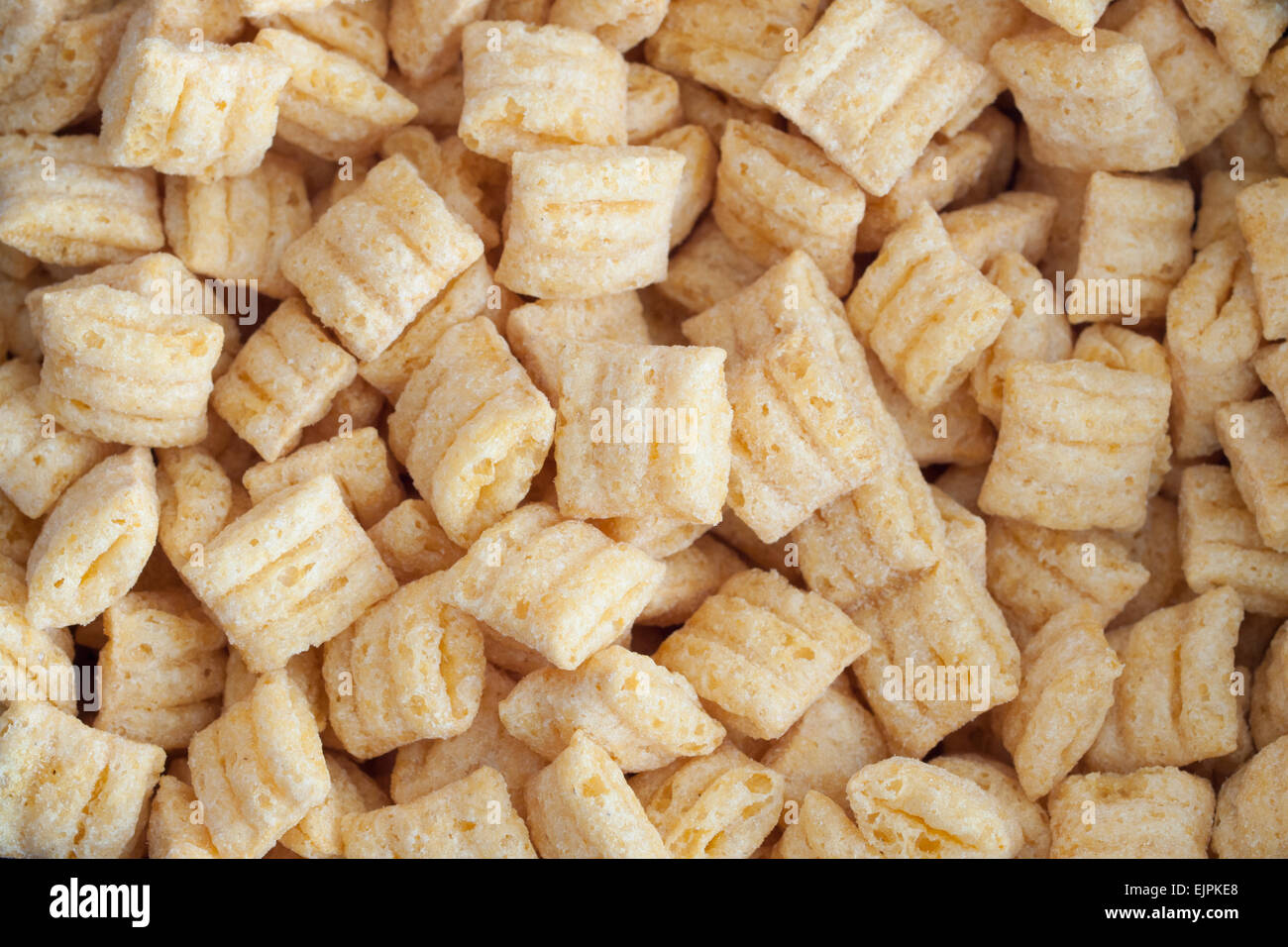A close-up of Cap'n Crunch cereal (Cap'n Crunch breakfast cereal). Stock Photo