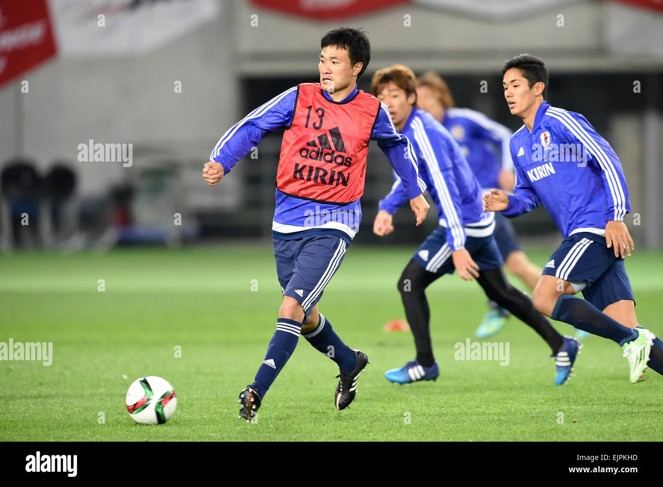 Tokyo, Japan. 30th Mar, 2015. Yasuyuki Konno (JPN) Football/Soccer : Japan training session at Tokyo Stadium in Tokyo, Japan . Credit:  AFLO SPORT/Alamy Live News Stock Photo