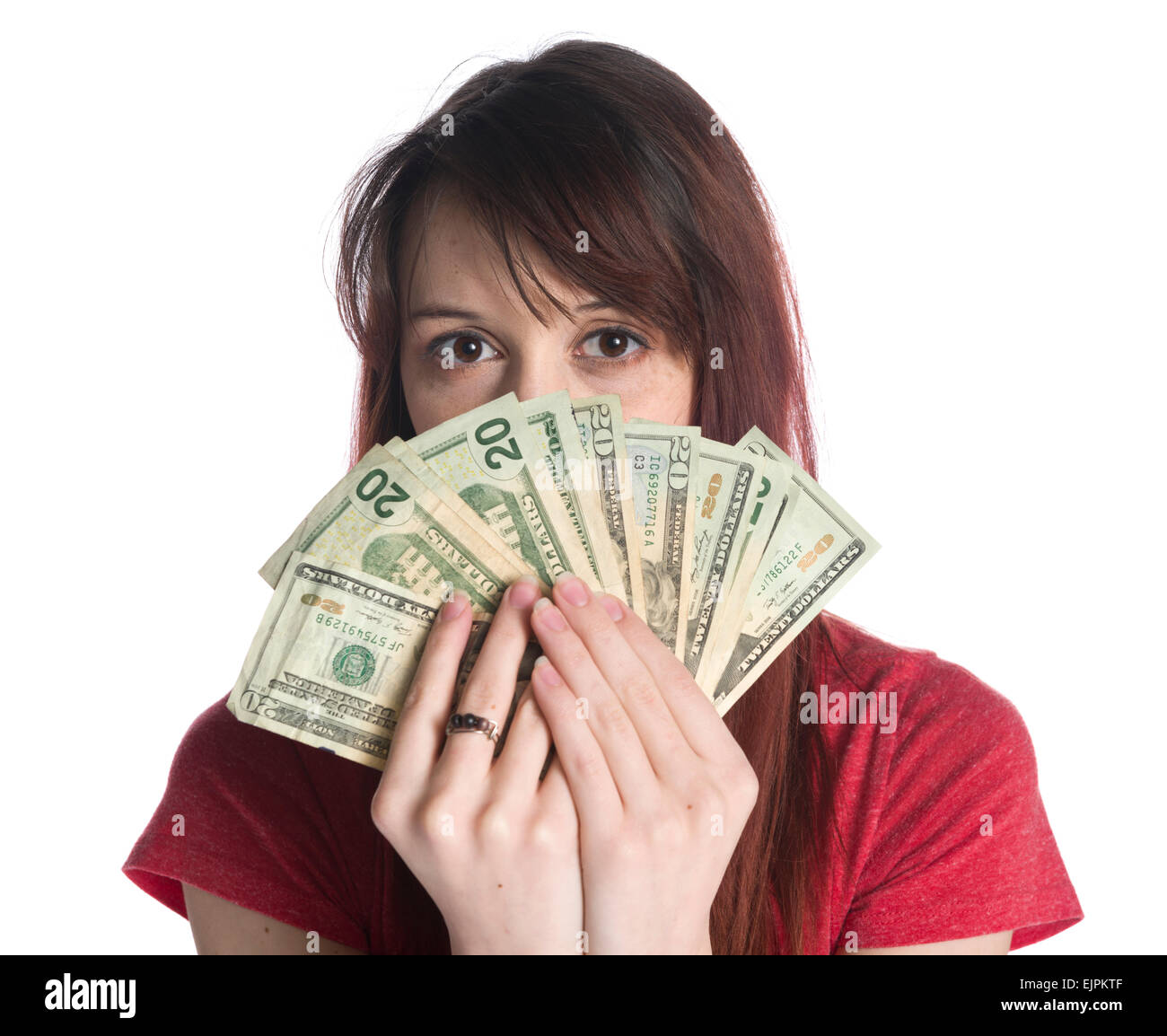 Woman money fan us hi-res stock photography and images - Alamy