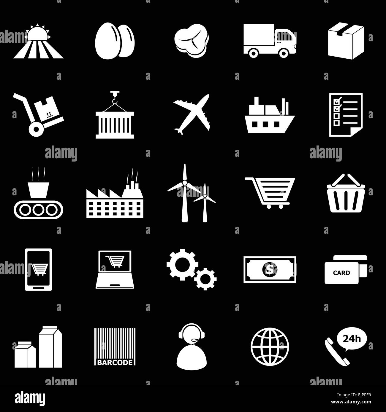 Supply chain internet black Stock Vector Images - Alamy
