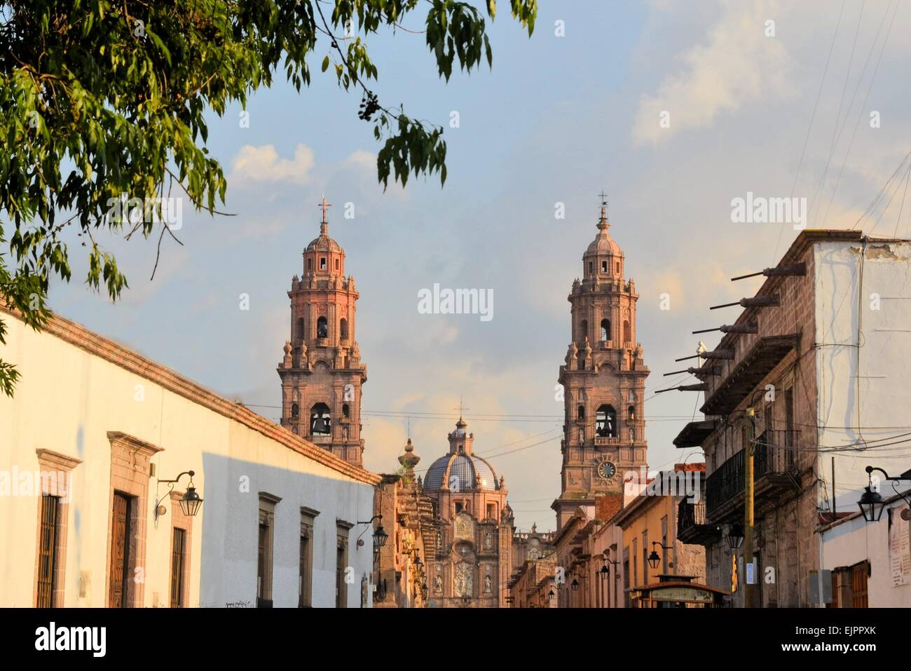 Cathedral of Morelia, Michoacan, Mexico Stock Photo