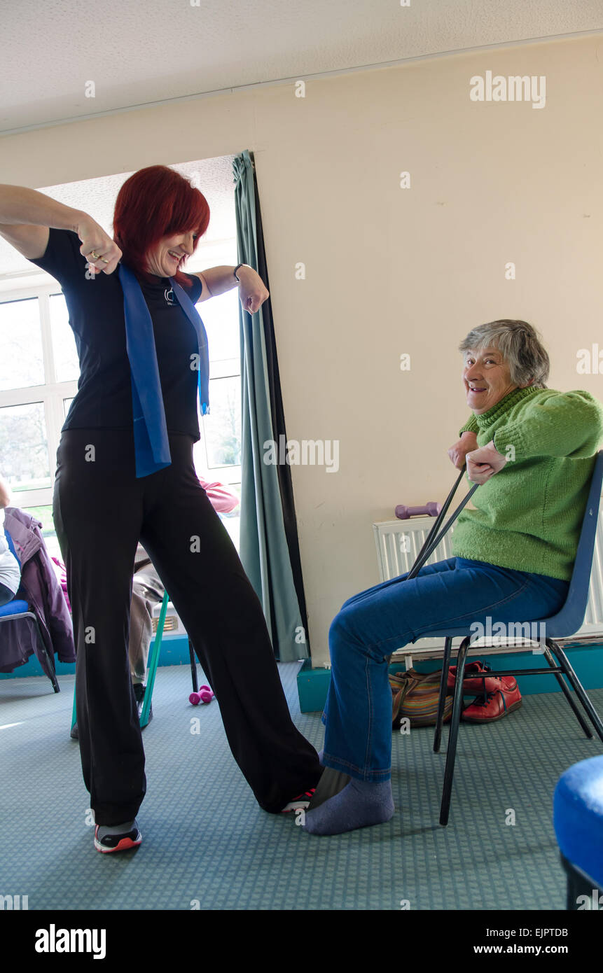 Occupational therapy for multiple sclerosis patients by professional Stock Photo - Alamy