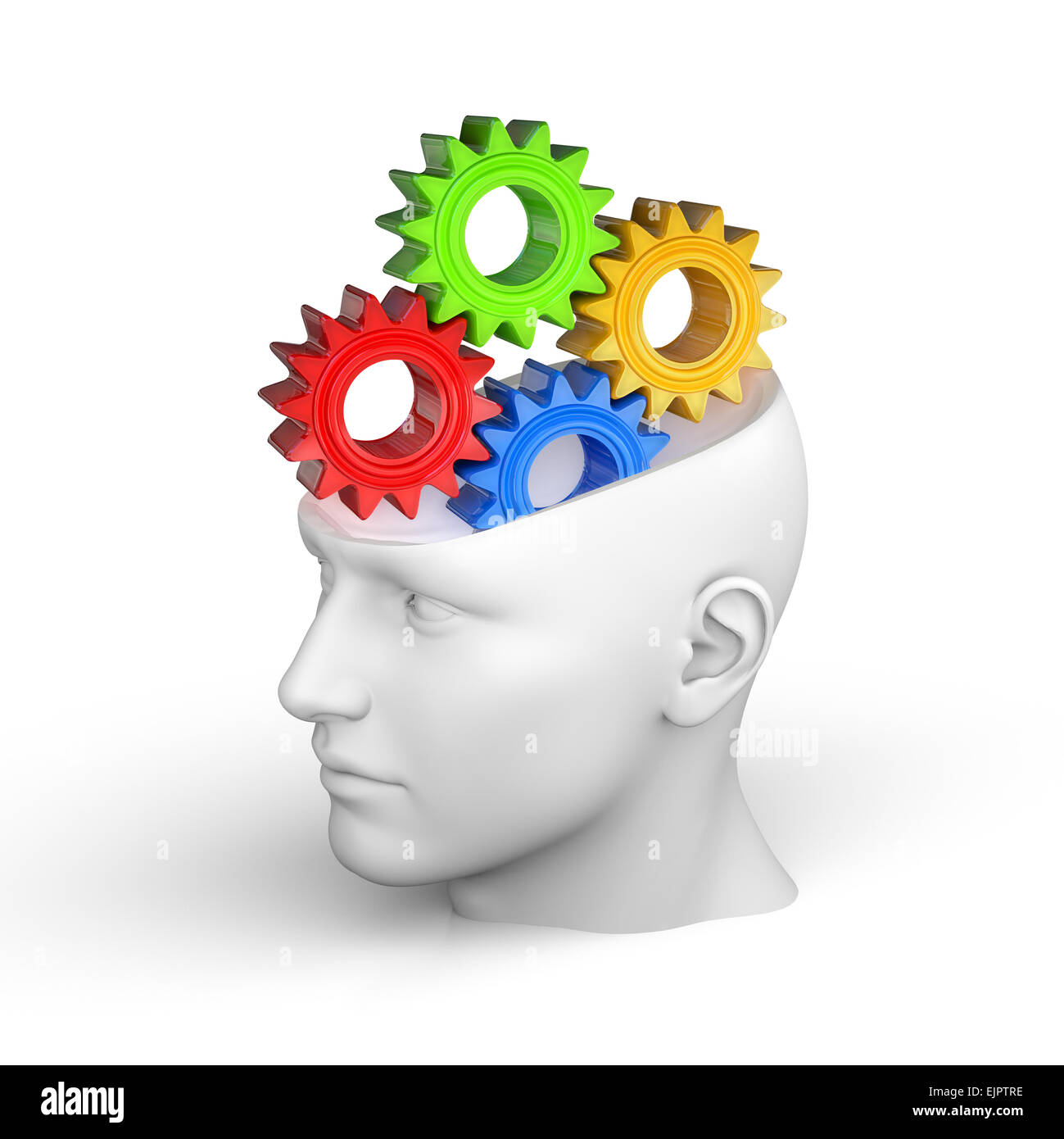 Creative concept of the human brain - Thinking Stock Photo
