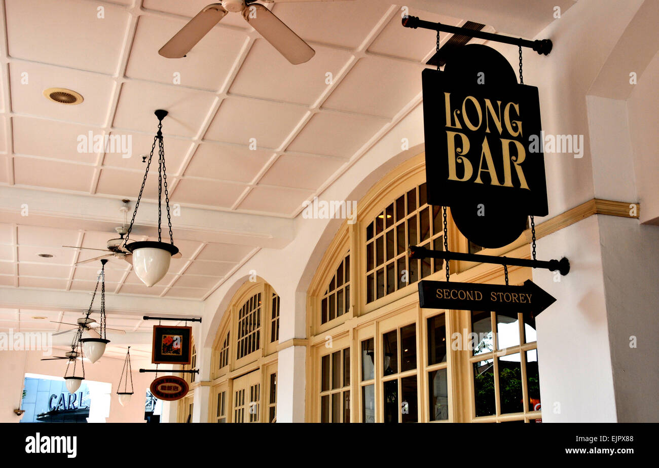 Long Bar Raffles palace hotel Singapore Stock Photo
