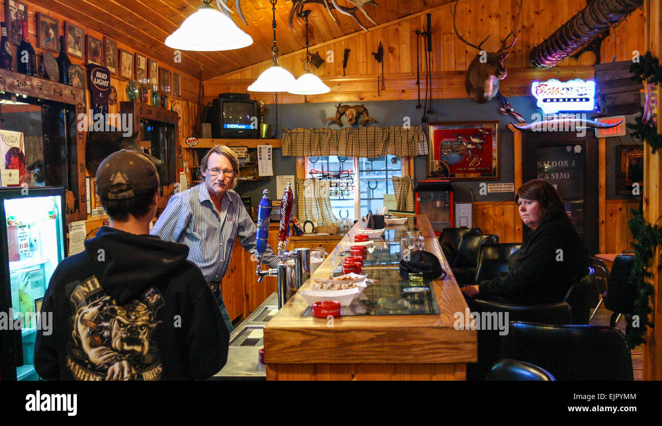 Dell, Montana,USA.  Yesterdays bar, Yesterdays cafe. Stock Photo