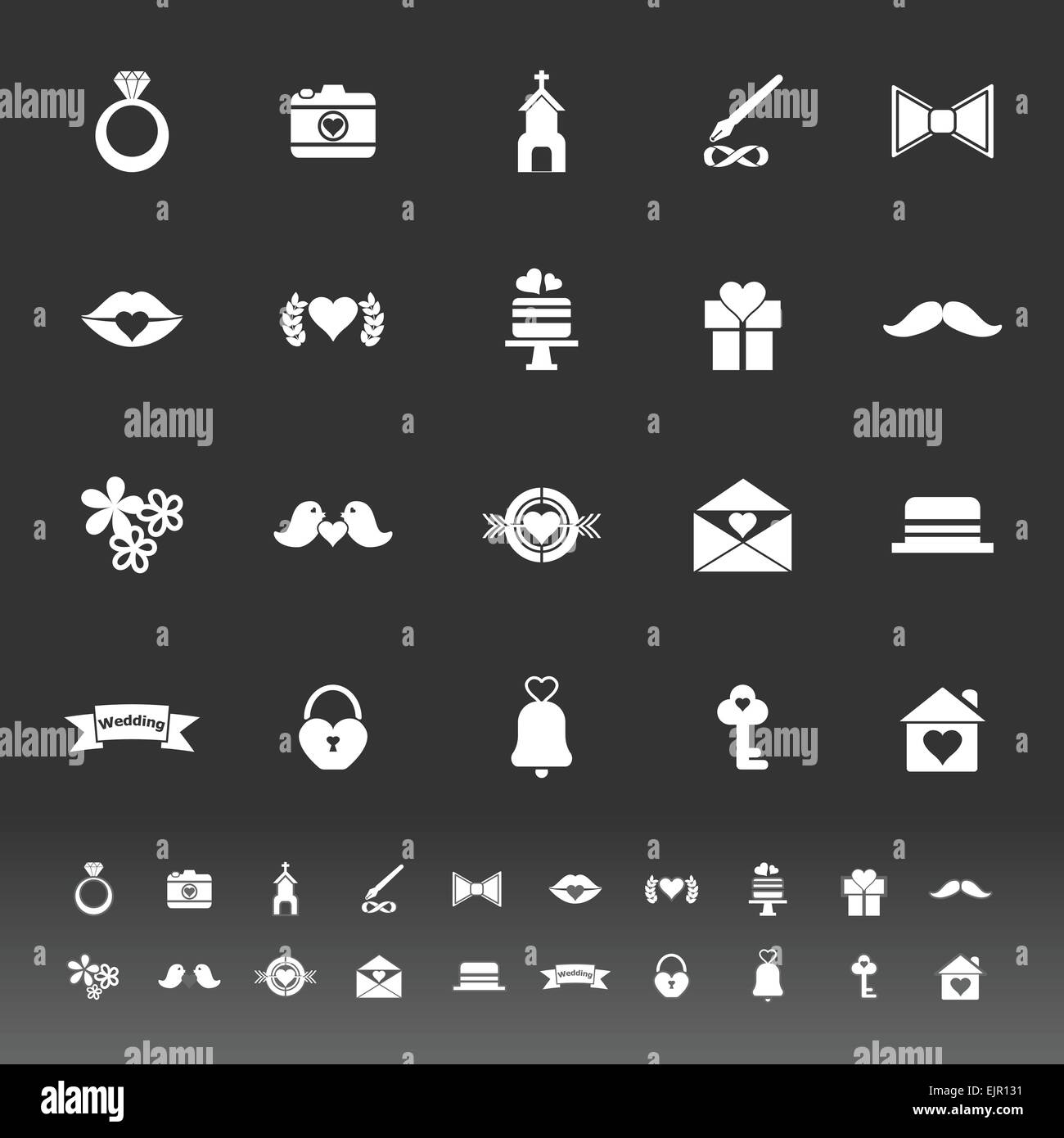 Wedding icons on gray background, stock vector Stock Vector Image & Art ...
