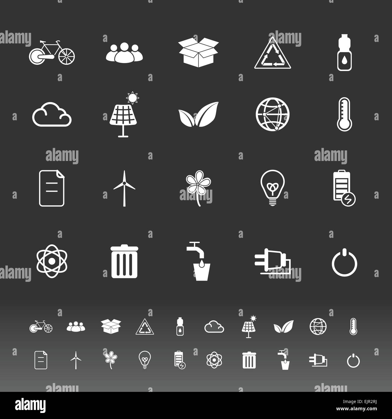 Ecology icons on gray background, stock vector Stock Vector Image & Art ...