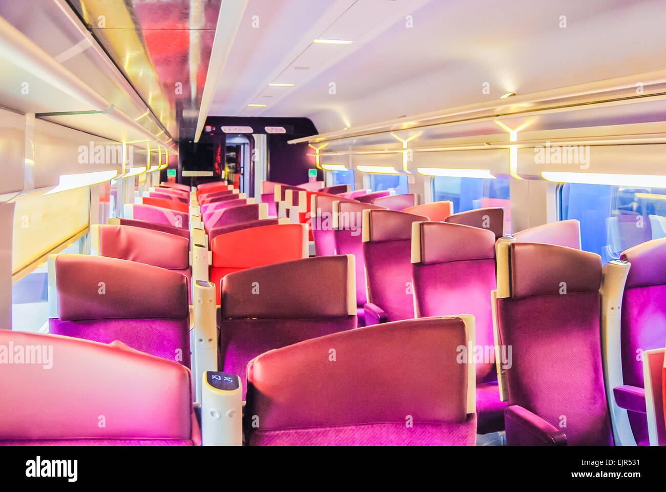 Passengers table seats train hi-res stock photography and images - Alamy