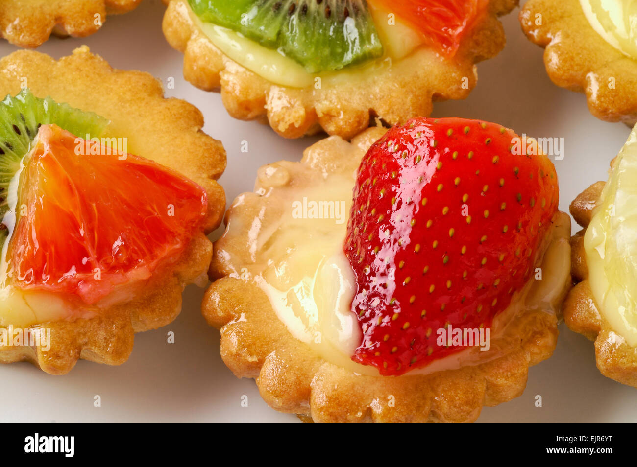 Fruit pastry closeup Stock Photo