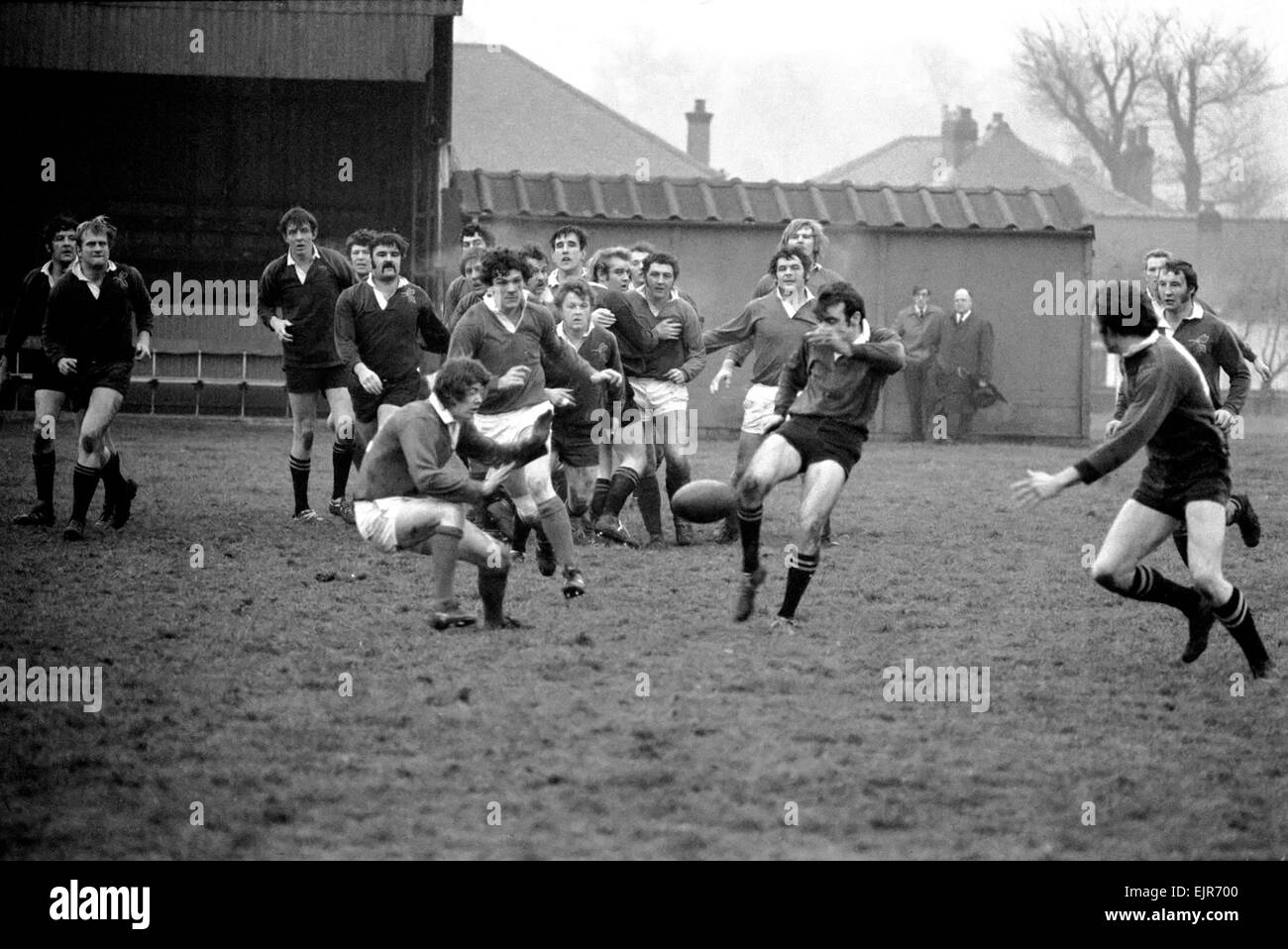 Sport: Rugby Union. Llanelli v. Wasps. January 1972 72-0226 Stock Photo