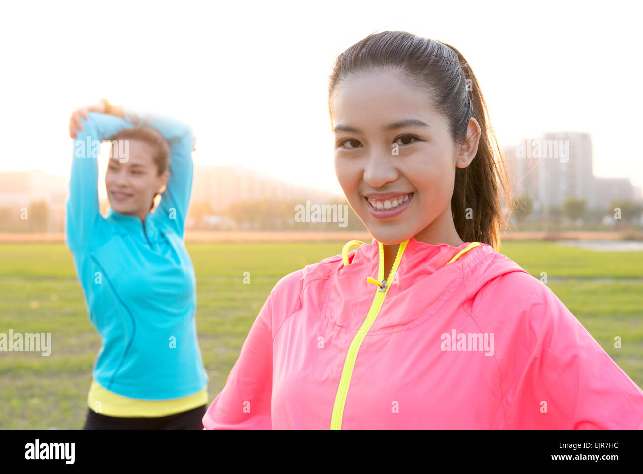 Portrait of young women exercising Stock Photo - Alamy