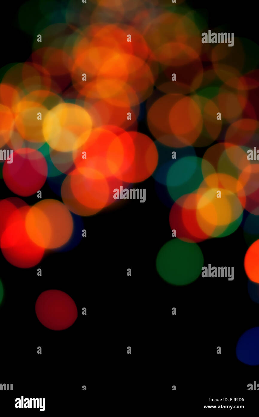Black abstract background with colorful blurred lights Stock Photo - Alamy