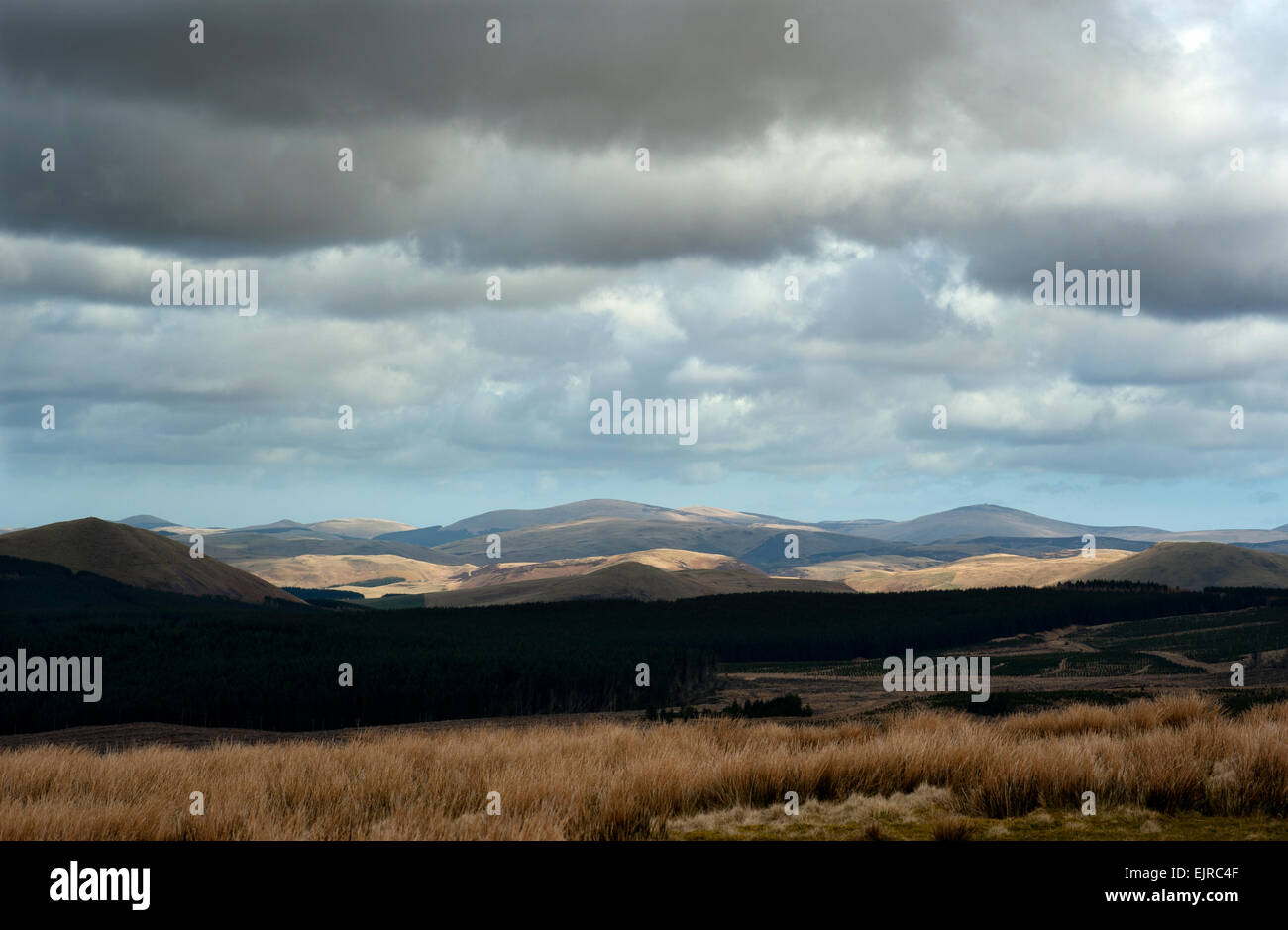 Scotland and England Border at Carter Bar a pass located at the top of ...