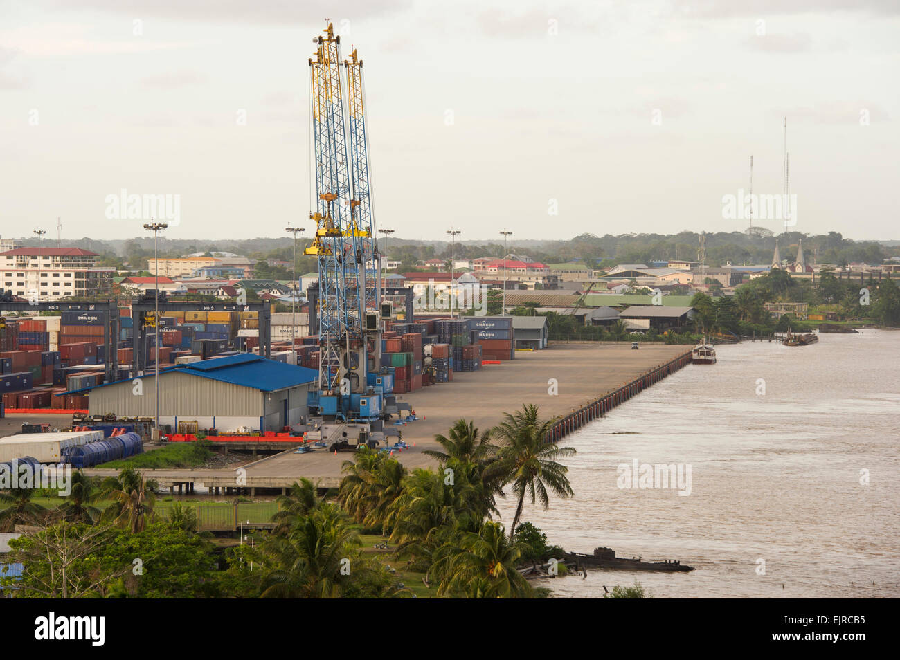 Harbour on the Suriname River, Paramaribo, Suriname Stock Photo - Alamy