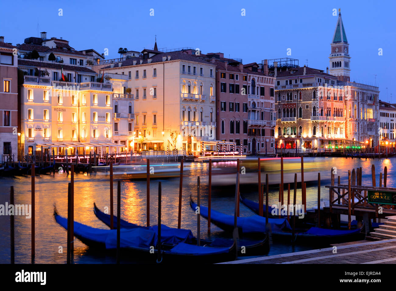 The grand canal at sunset, Venice, Italy Stock Photo - Alamy
