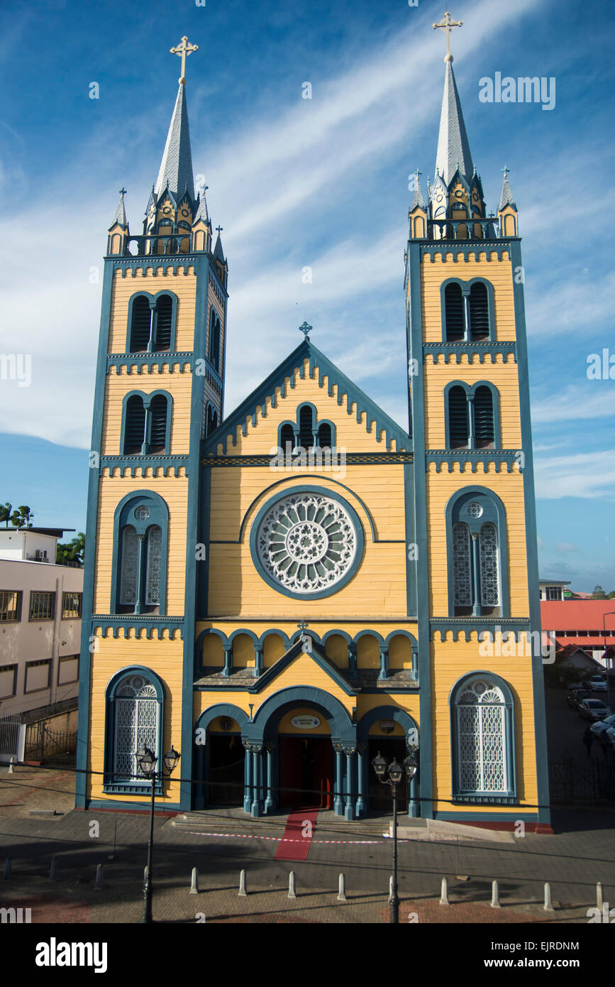 Petrus and Paulus Cathedral, The Roman Catholic Diocese of Paramaribo, a fine example of wooden architecture, erected 1817, Para Stock Photo