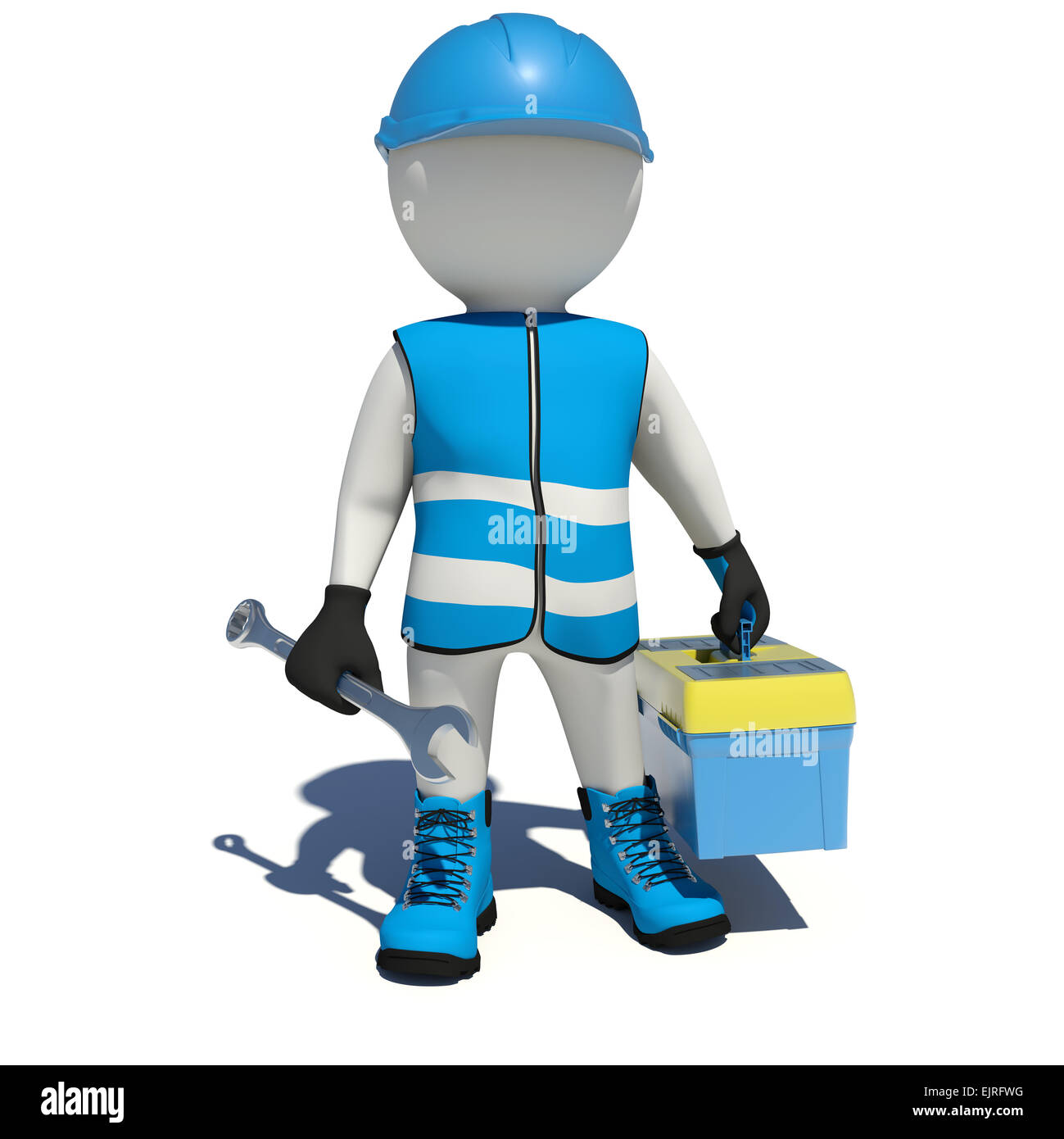 3d man wrench tool box hi-res stock photography and images - Alamy