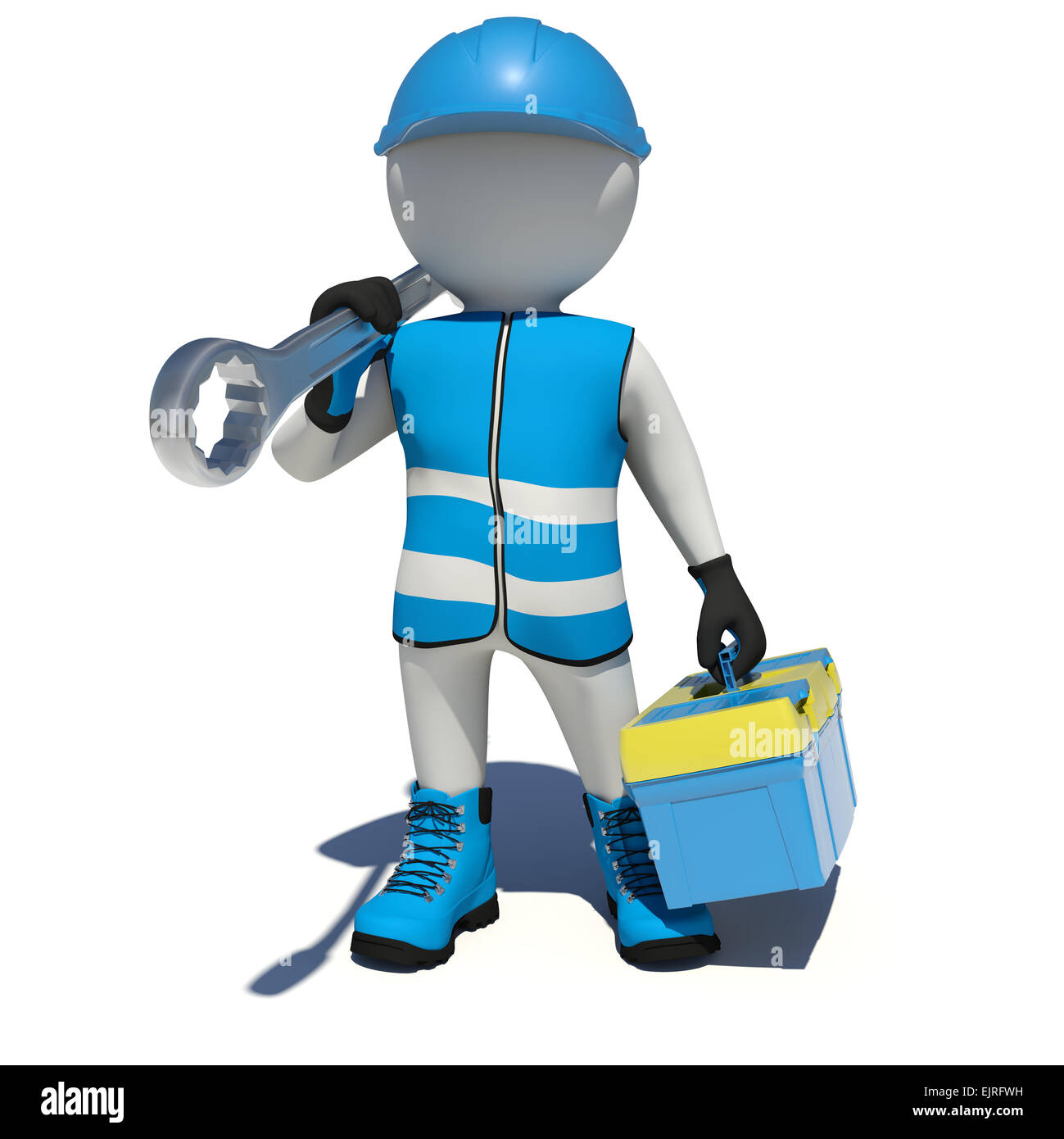 3d man wrench tool box hi-res stock photography and images - Alamy
