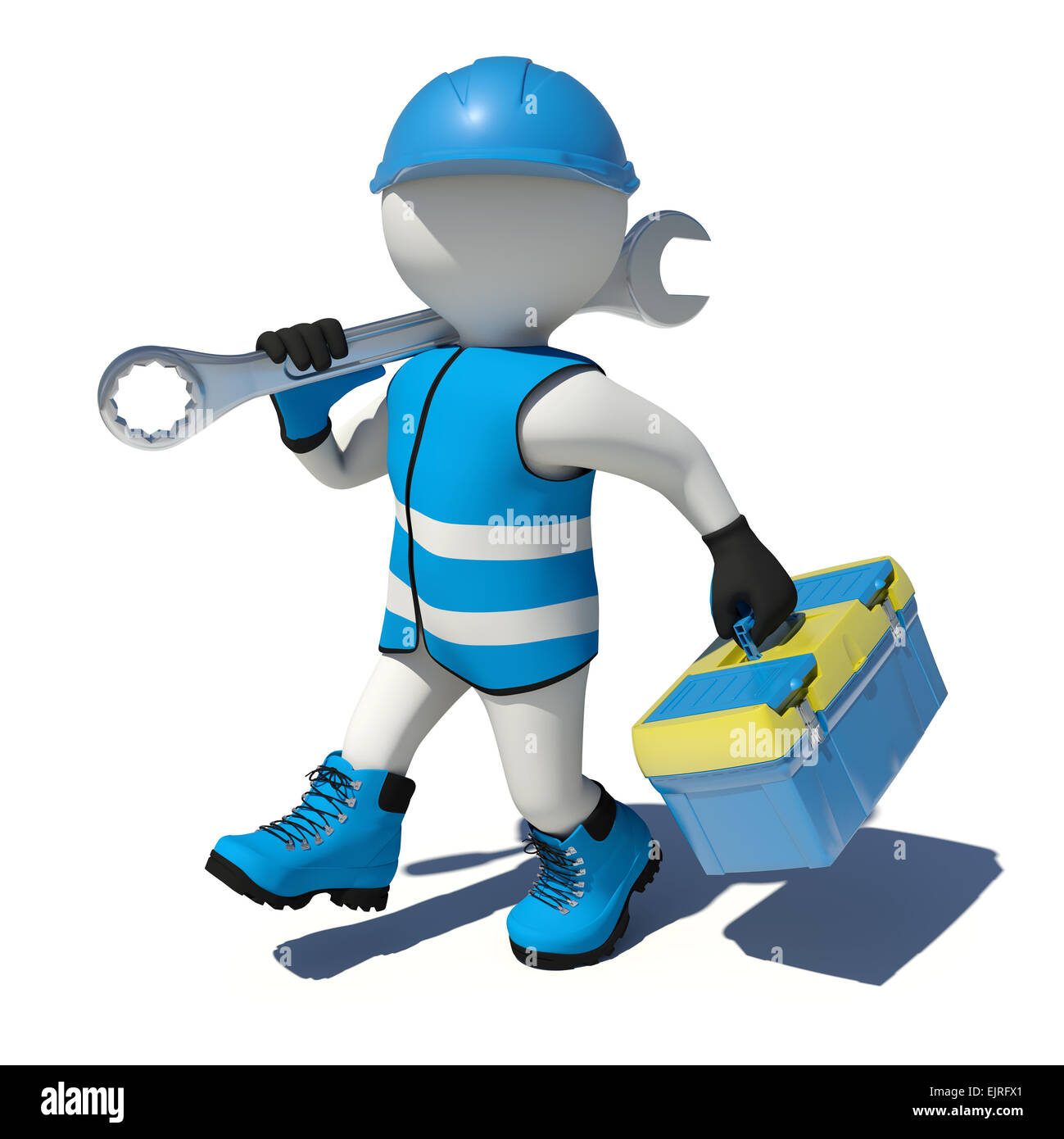 3d man wrench tool box hi-res stock photography and images - Alamy