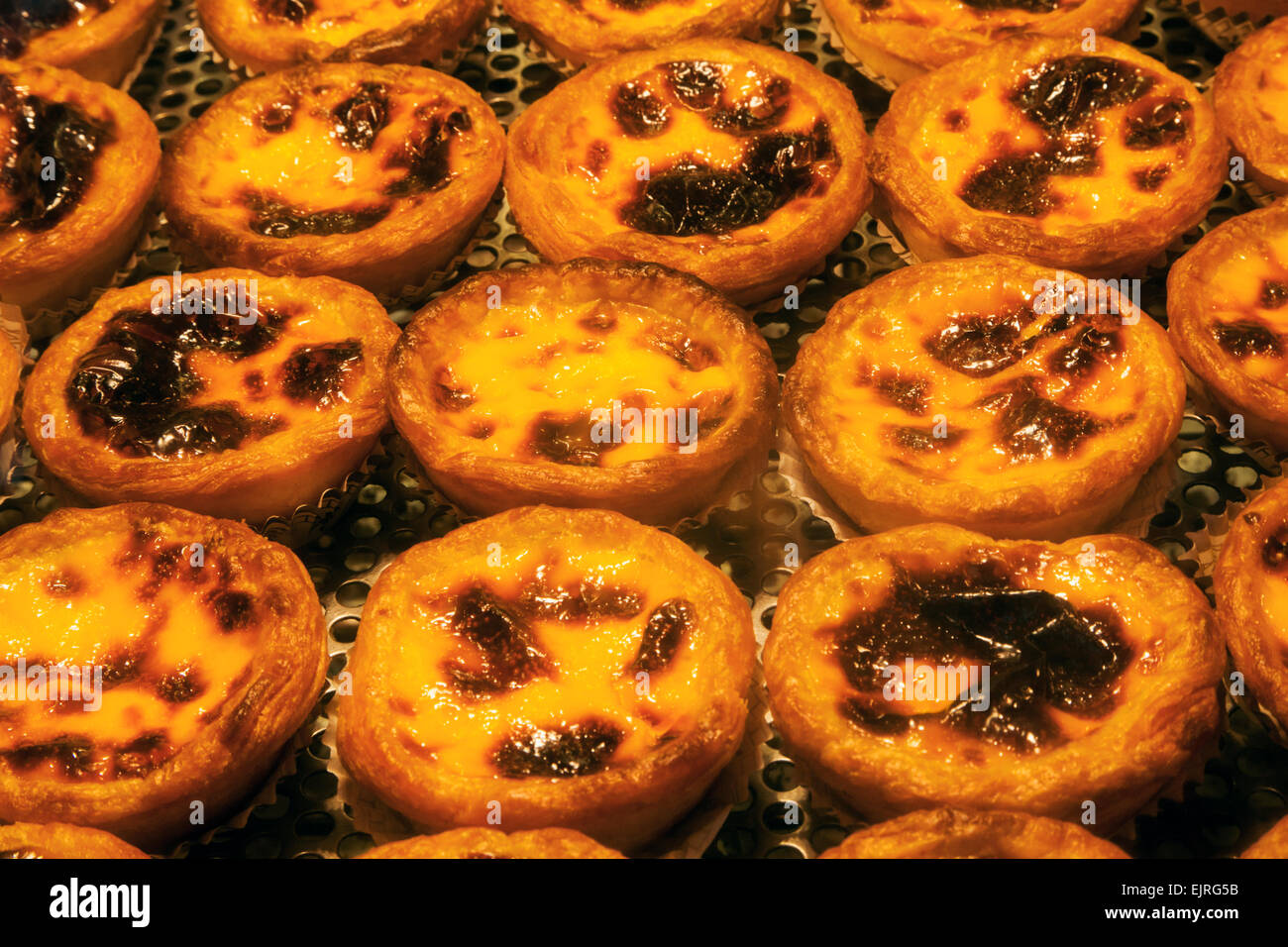 China, Macau, Portuguese Egg Tarts Stock Photo Alamy