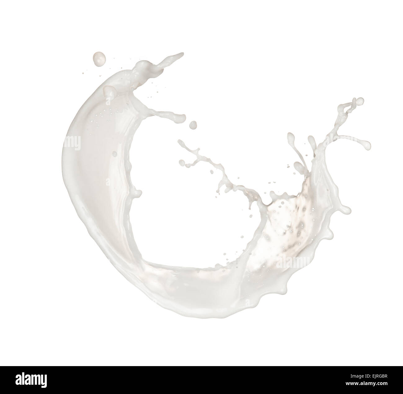 Studio shot of milk splash isolated on white background Stock Photo - Alamy