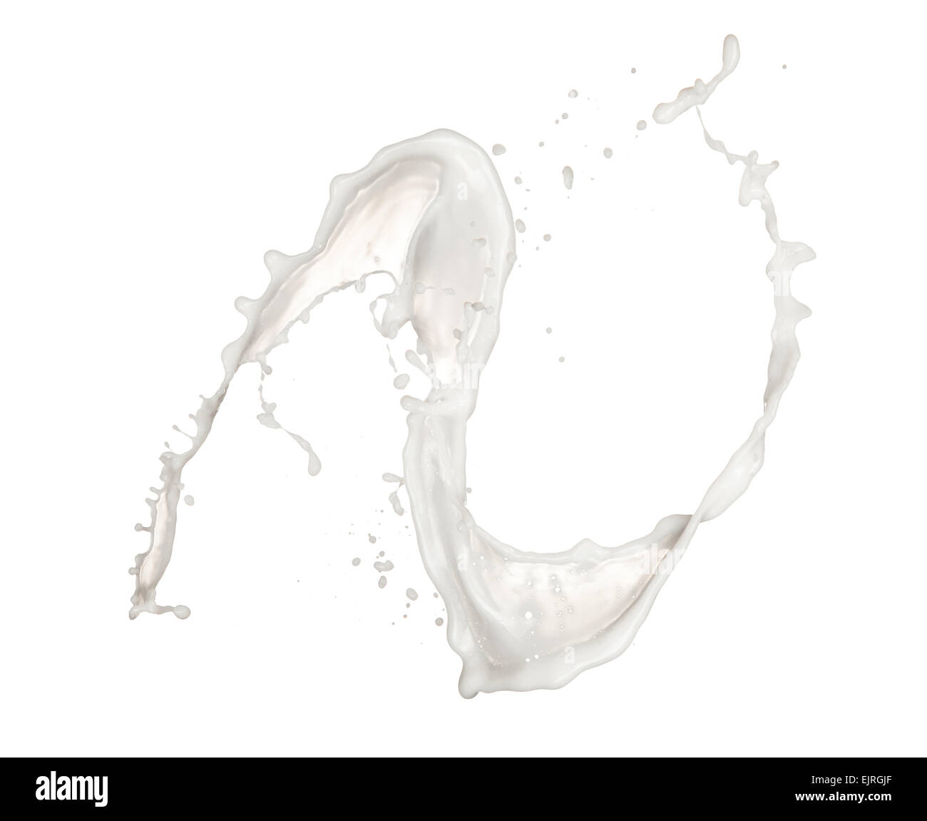 Studio shot of milk splash isolated on white background Stock Photo - Alamy