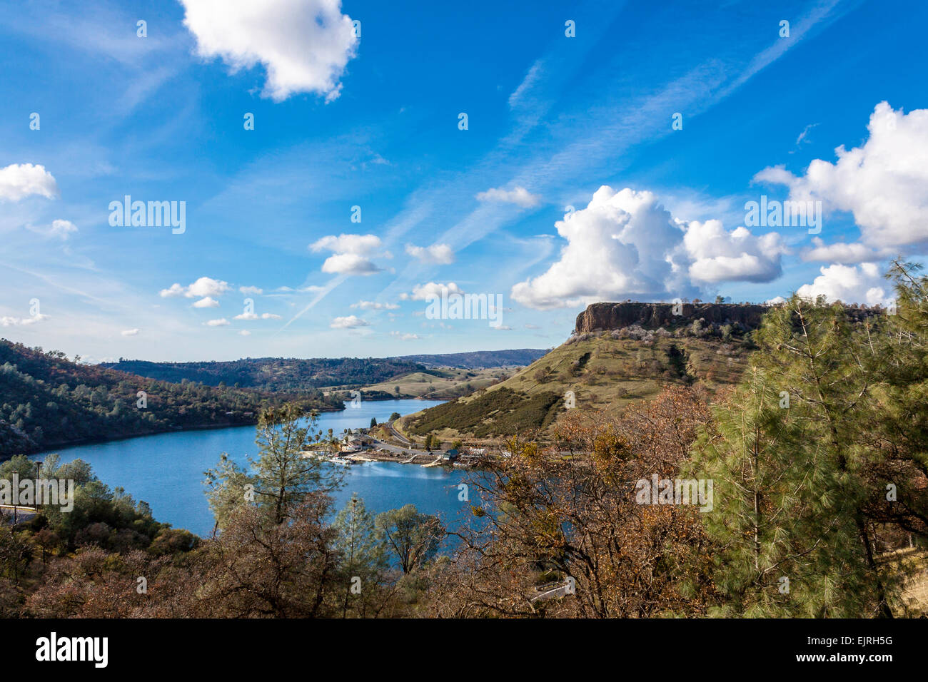 Lake Tulloch near Sonora and Yosemite on Central California Stock Photo