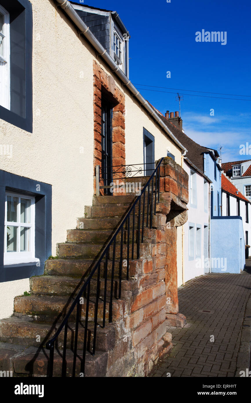 Cottage with External Staircase on The Shore at St Monans East Neuk of