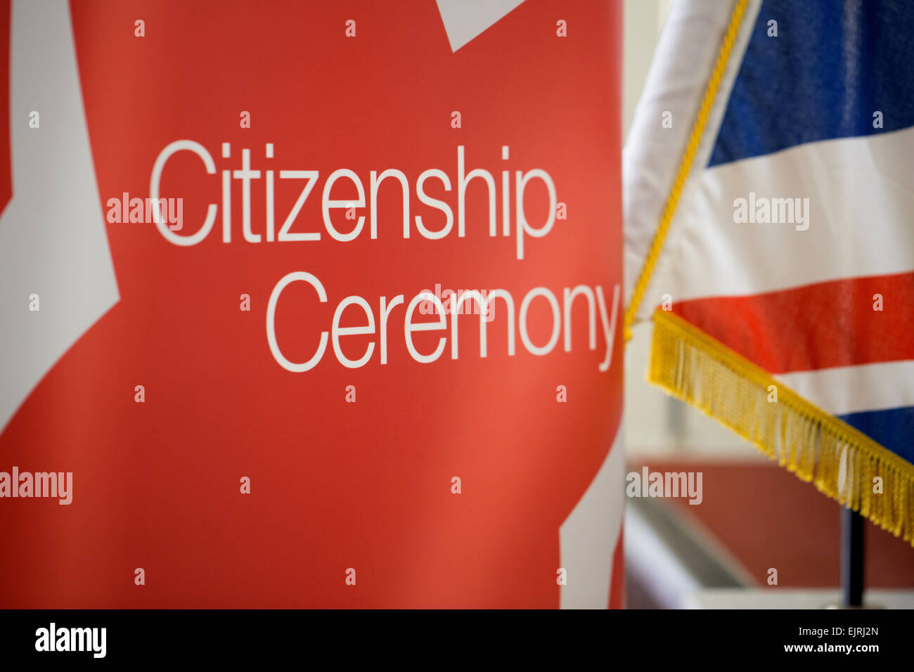 British citizenship ceremony signs Stock Photo Alamy