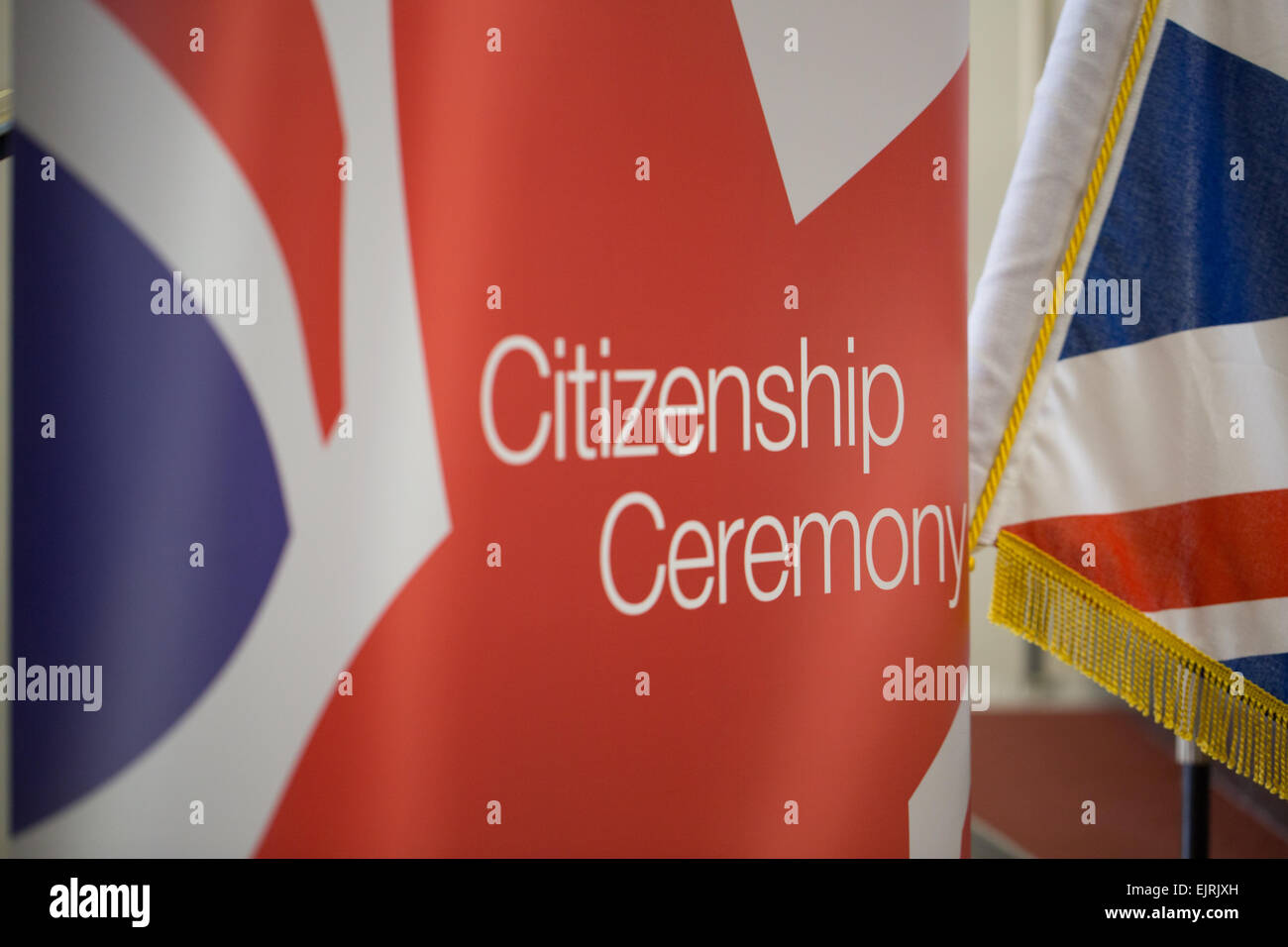 British citizenship ceremony signs Stock Photo Alamy