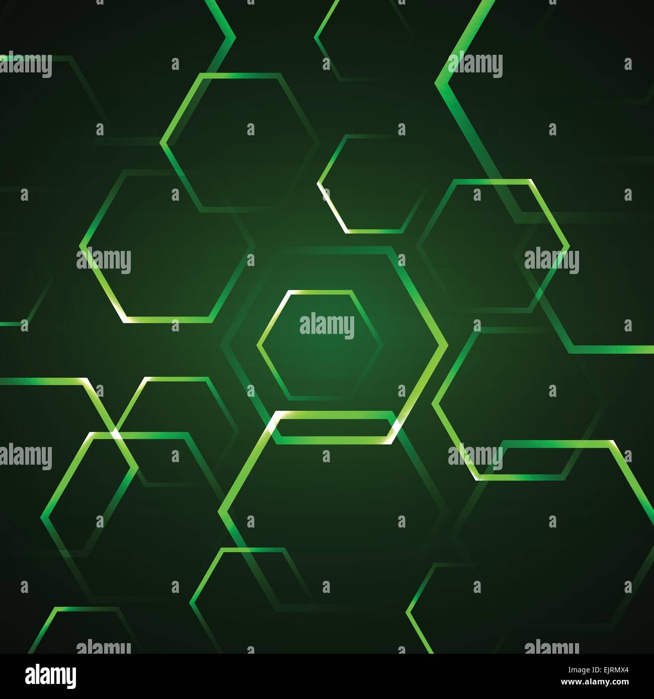 Abstract background with green hexagon, stock vector Stock Vector Image ...