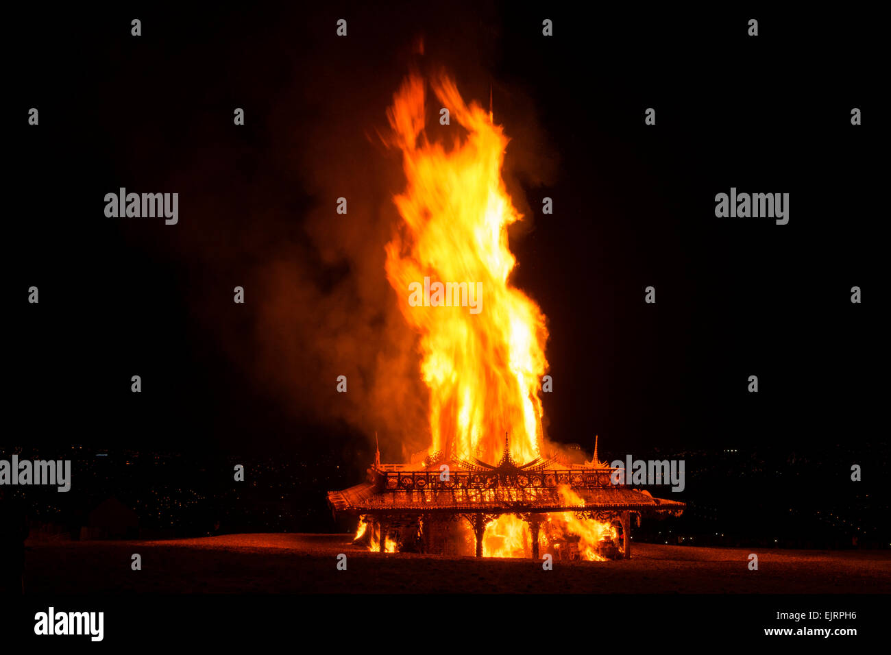 David Best Temple in Derry / Londonderry 2015, Artichoke, Northern Ireland, art, burn, fire, Stock Photo