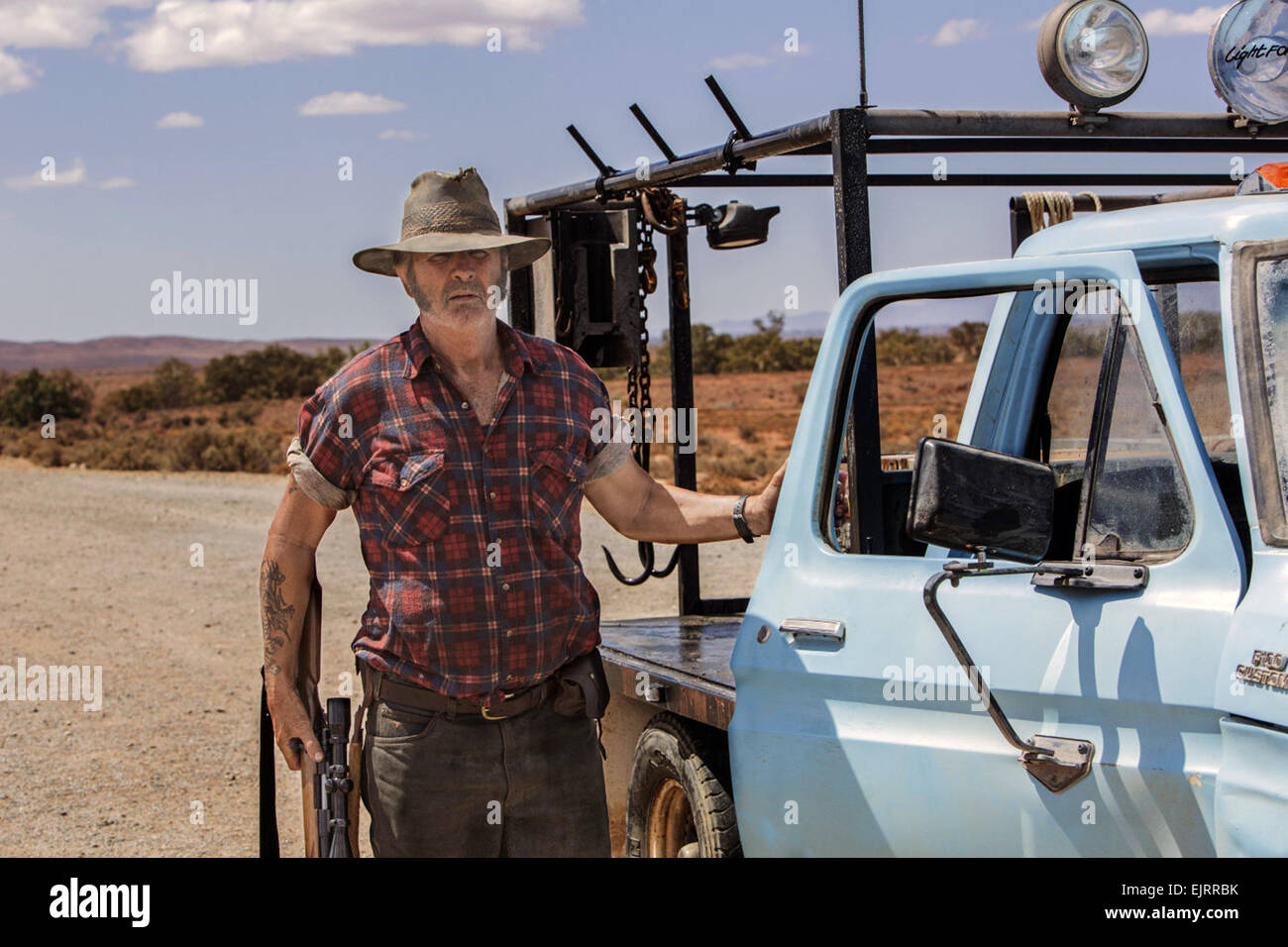 Wolf Creek 2 is a 2013 Australian horror film co-written and directed by Greg McLean.The film serves as a sequel to his 2005 film Wolf Creek and features John Jarratt reprising his role as Mick Taylor. It was released on 30 August 2013 at the Venice Film Festival, then released in Australia on 20 February 2014. Stock Photo