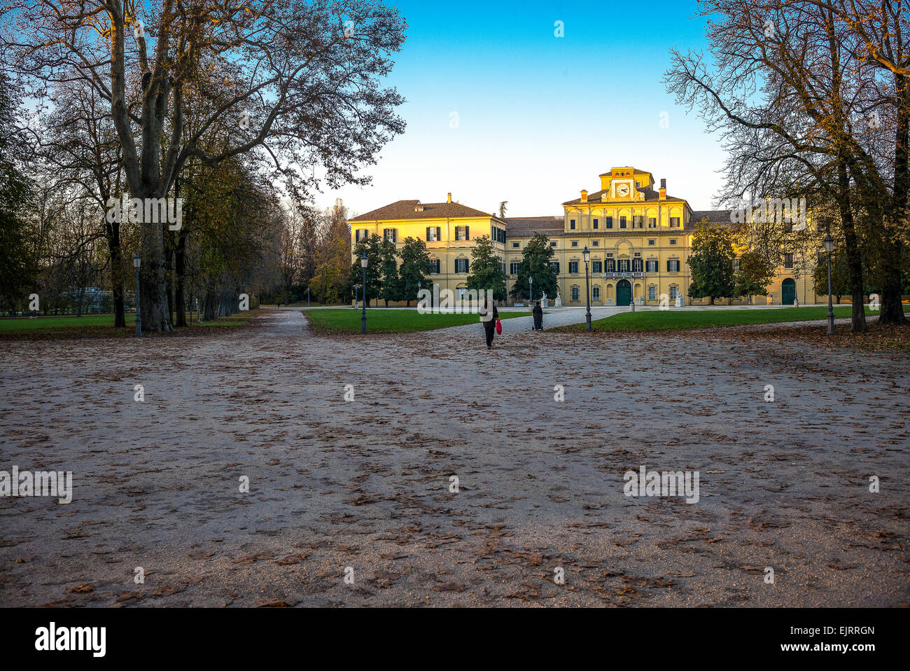 Parma, view of the Ducale palace at the sunset Stock Photo