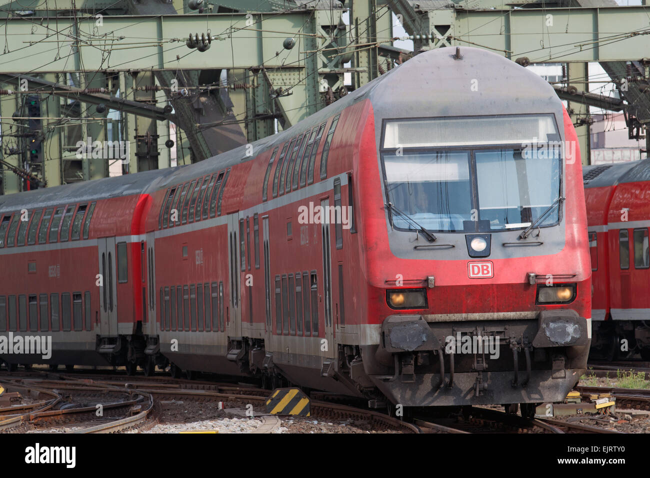 German Railways doubledecker passenger train Cologne Germany Stock