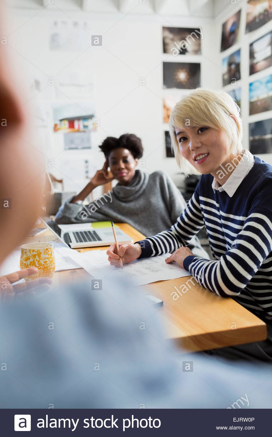 Architects meeting in office Stock Photo
