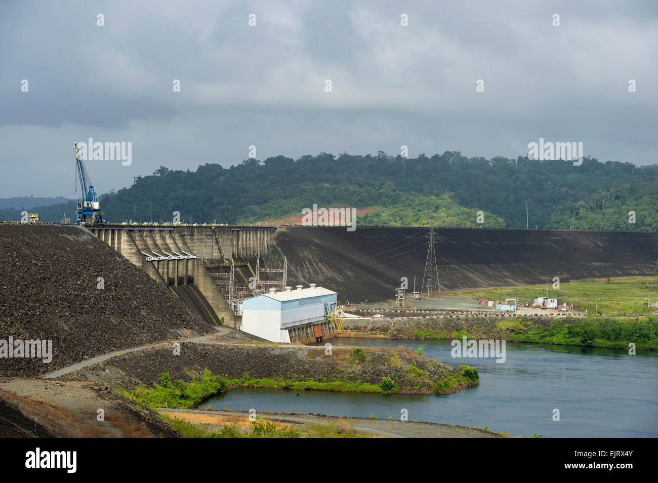 Afobaka dam, Suriname Stock Photo