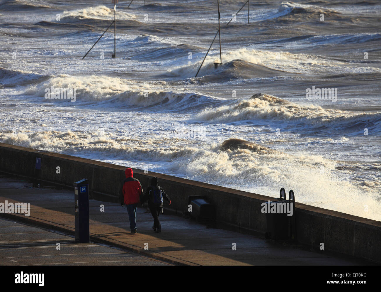Hunstanton, Norfolk, UK. 31st March 2015. UK Weather A couple brave