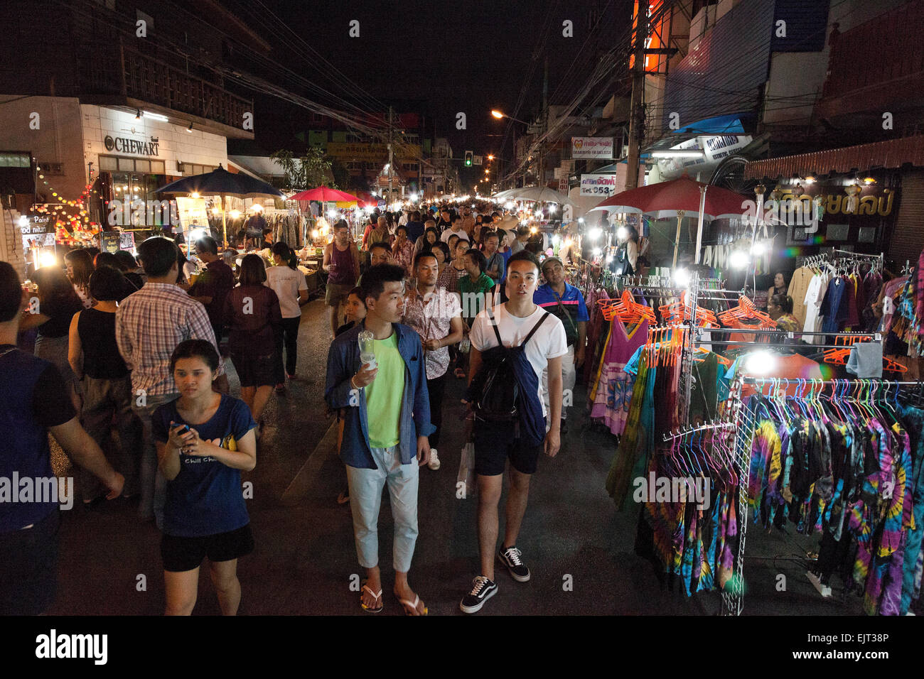 Chiang Mai night market, Thailand. Stock Photo