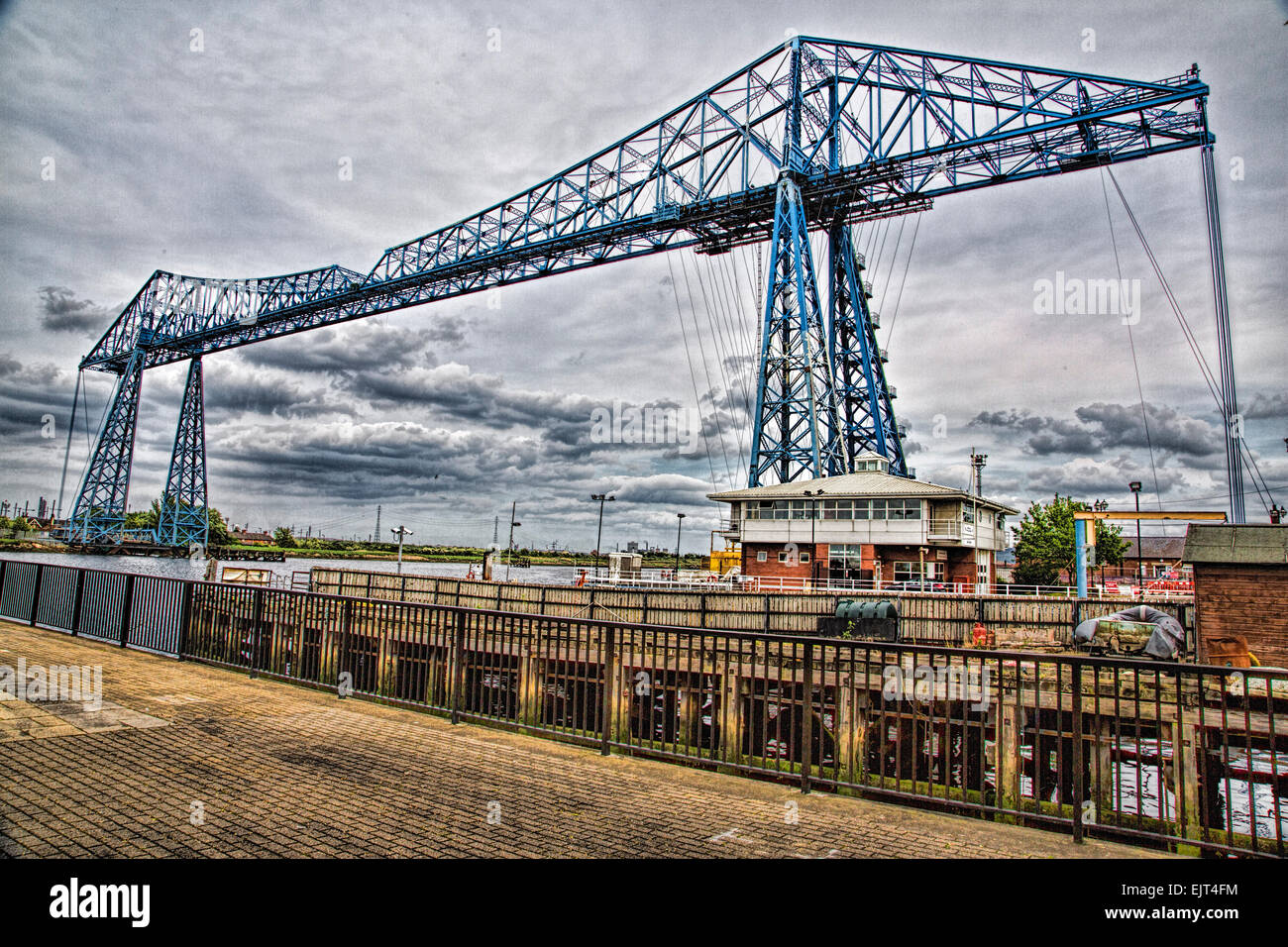 Middlesbrough Council Transporter Bridge looking East Stock Photo